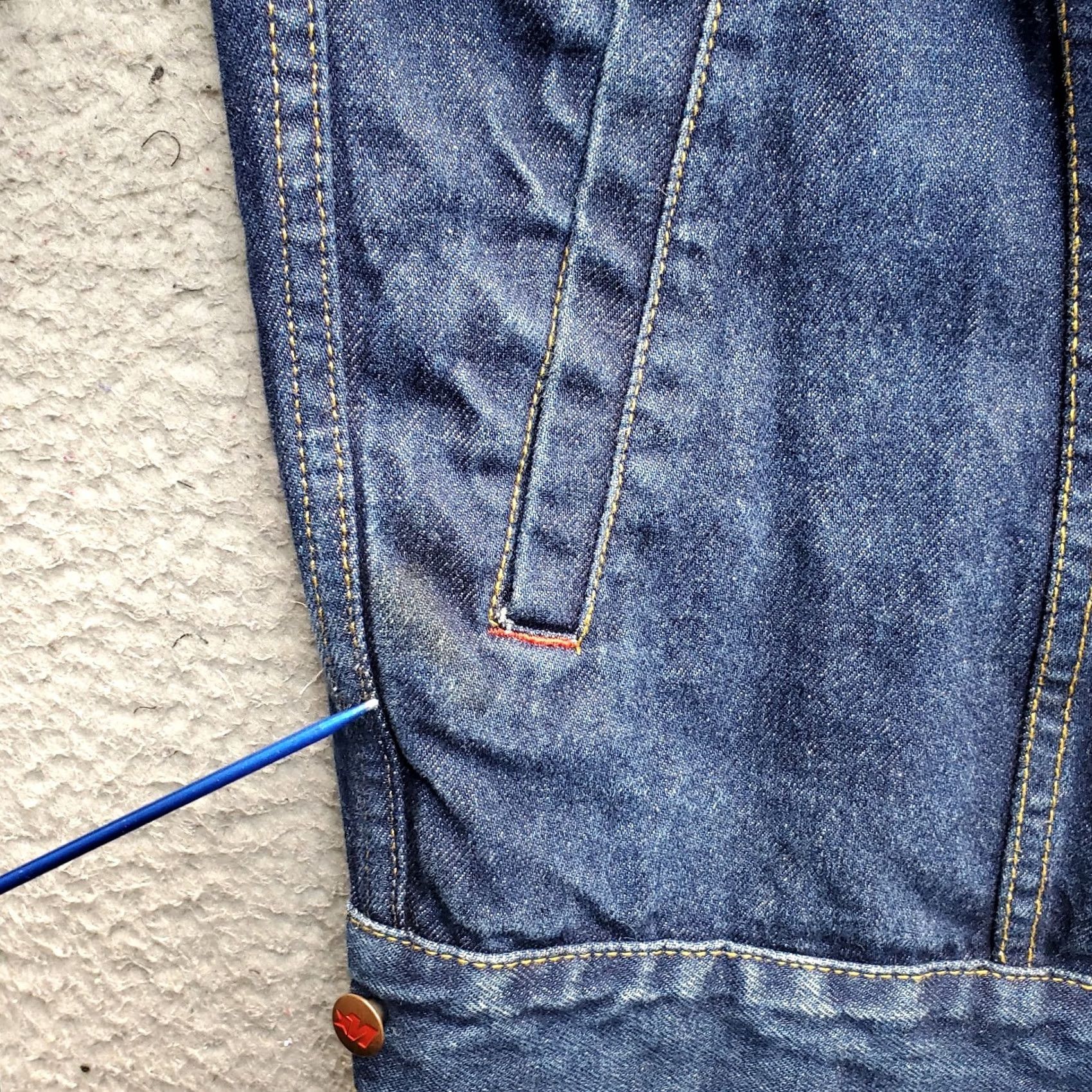 Vintage VINTAGE Mecca Jean Jacket Mens Large Blue Denim Hip Hop Graphic Patch Streetwear Jacket Size US 33 - 5 Thumbnail