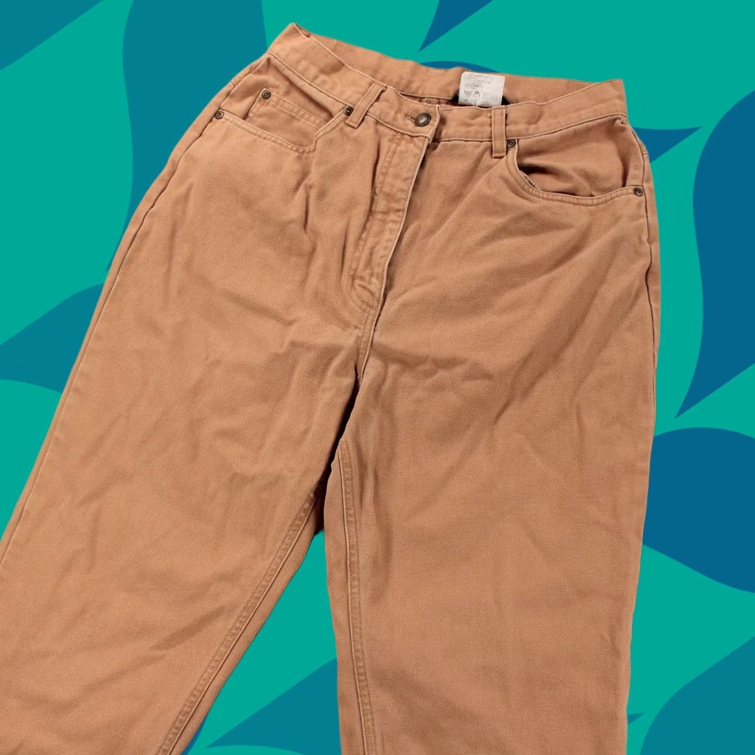 Vintage VINTAGE WOOLRICH works pants womens sz 10 saddle brown canvas faded beige Size 32" / US 10 / IT 46 - 1 Thumbnail