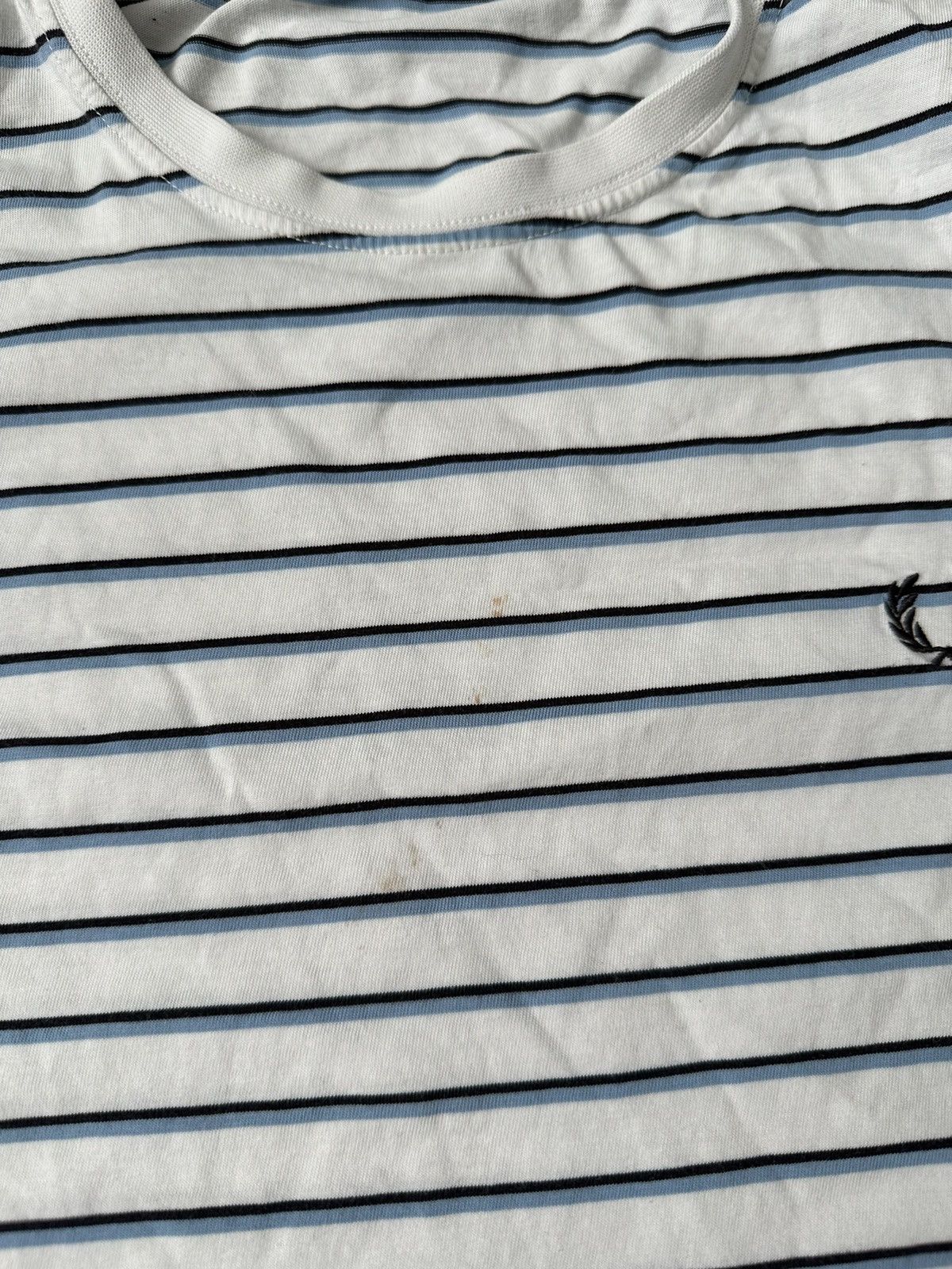 Fred Perry Fred Perry Striped T shirt white and blue size mens S Size US S / EU 44-46 / 1 - 3 Thumbnail