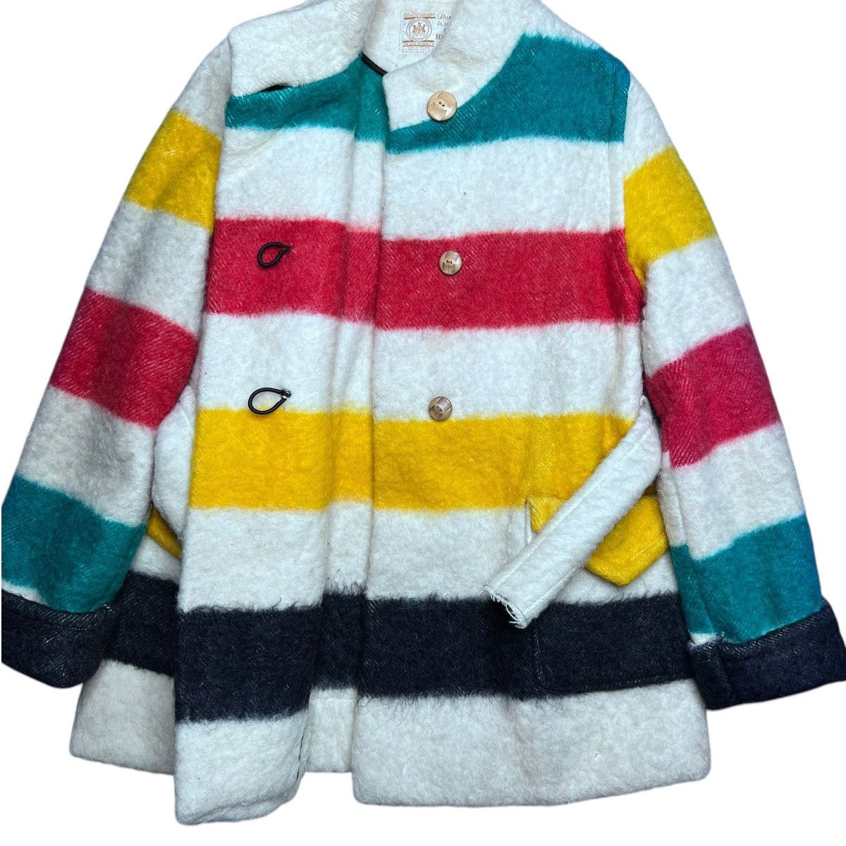 Hudsons Bay × Vintage Hudson Bay Company 4 Point Blankets Wool Belt Women’s Jacket Size S / US 4 / IT 40 - 2 Thumbnail