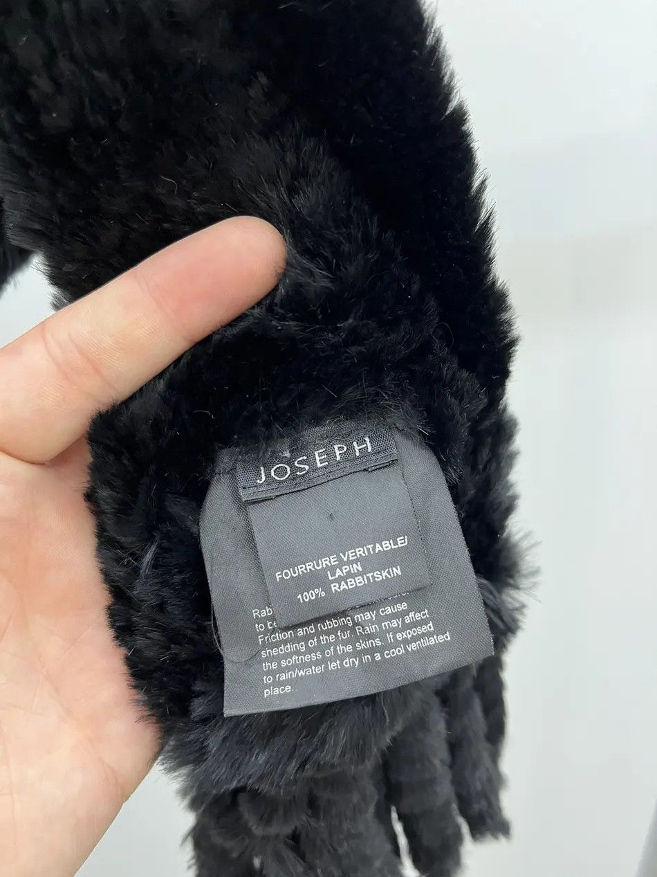 Joseph Joseph Black Rabbit Fur Fringe Scarf Size ONE SIZE - 2 Thumbnail