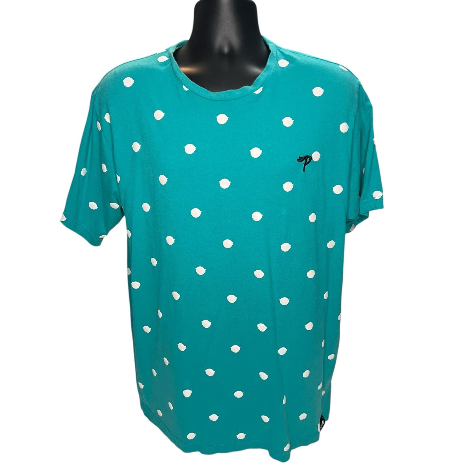 Pink Dolphin Pink Dolphin XL T-Shirt Legends at Our Craft Teal Polka Dot Size US XL / EU 56 / 4 - 1 Thumbnail