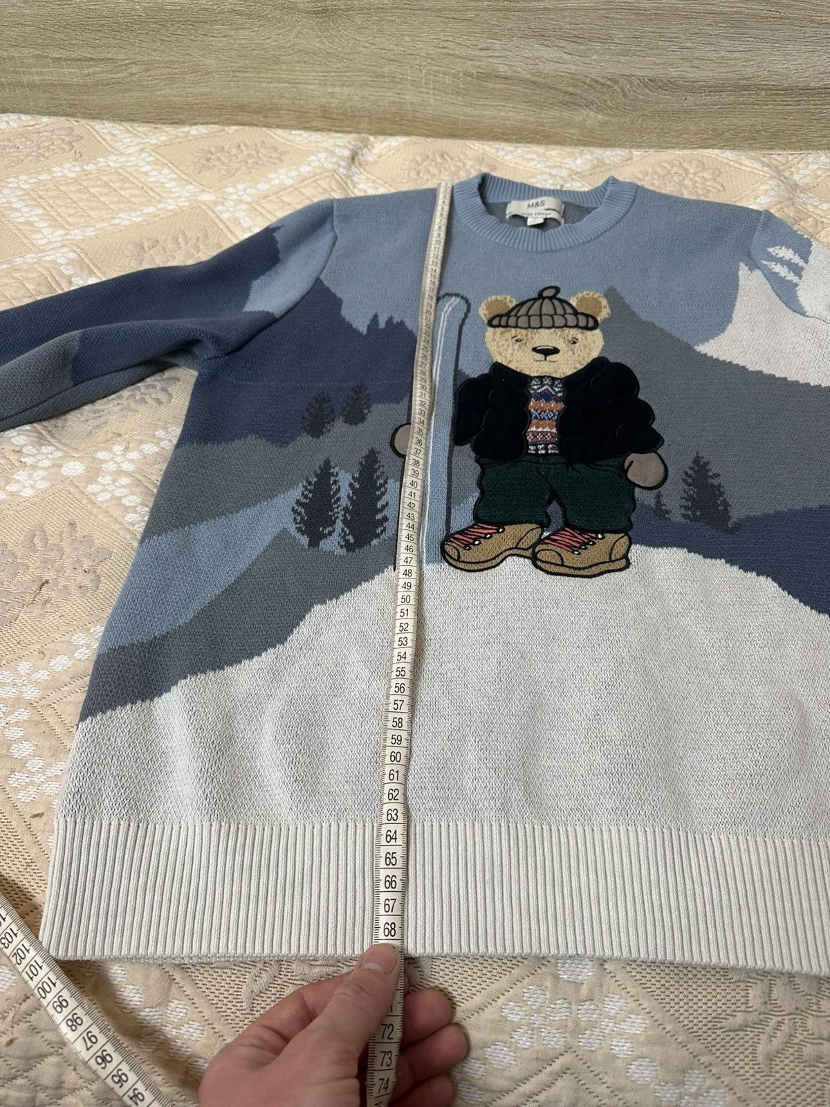 Marks & Spencer 🔥 Marks & Spencer Ski Bear Winter Sweater Ralph Lauren Y2K Size US XL / EU 56 / 4 - 8 Thumbnail