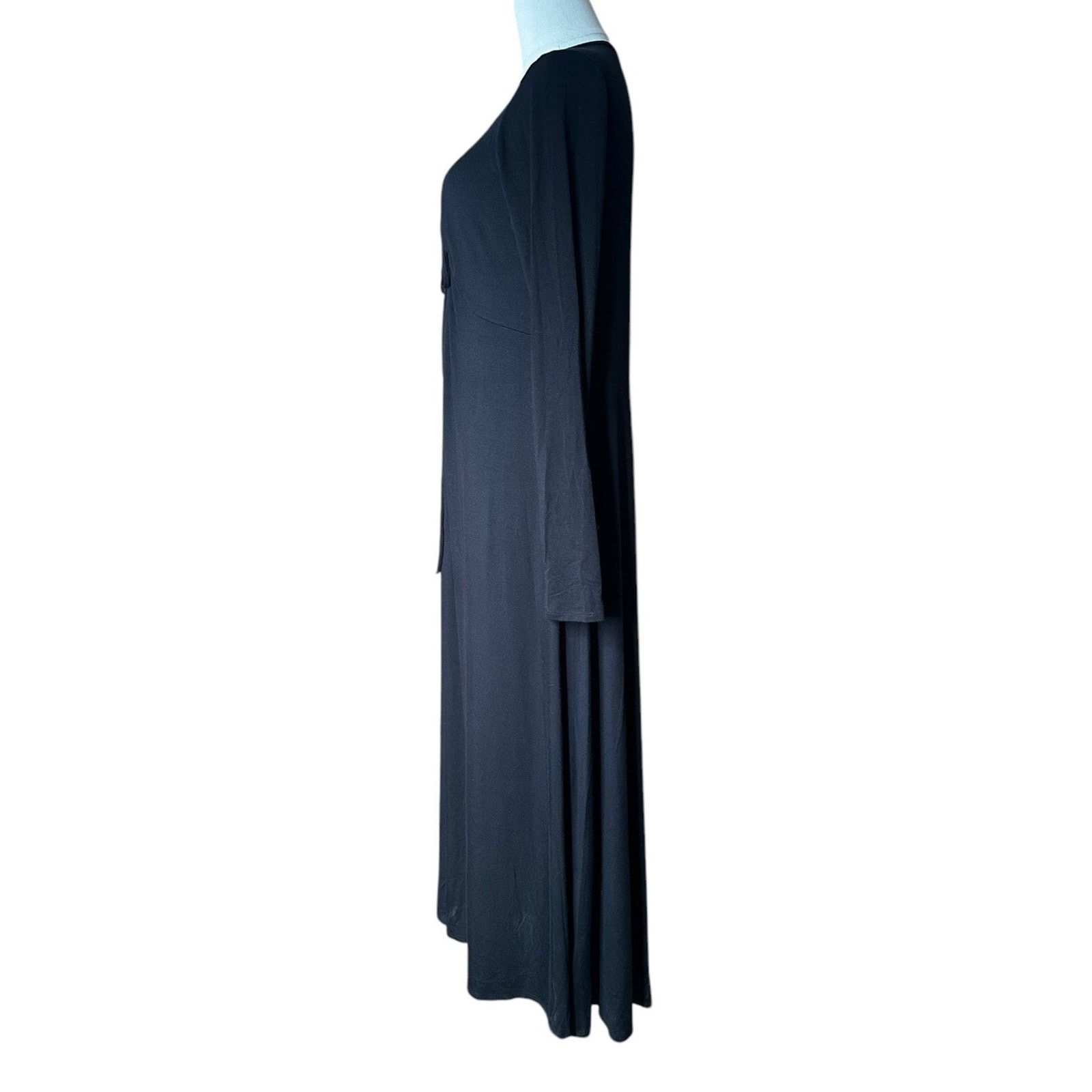 Other VELVET By Graham & Spencer Long Modal Jersey Dress Black L Size L / US 10 / IT 46 - 4 Thumbnail
