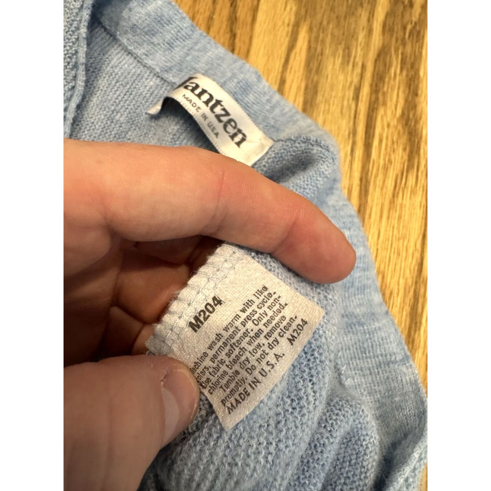 Jantzen VINTAGE Jantzen Cardigan Button Up Sweater XL Unisex Adults USA Blue Button Knit Long Sleeve Size US XL / EU 56 / 4 - 4 Thumbnail