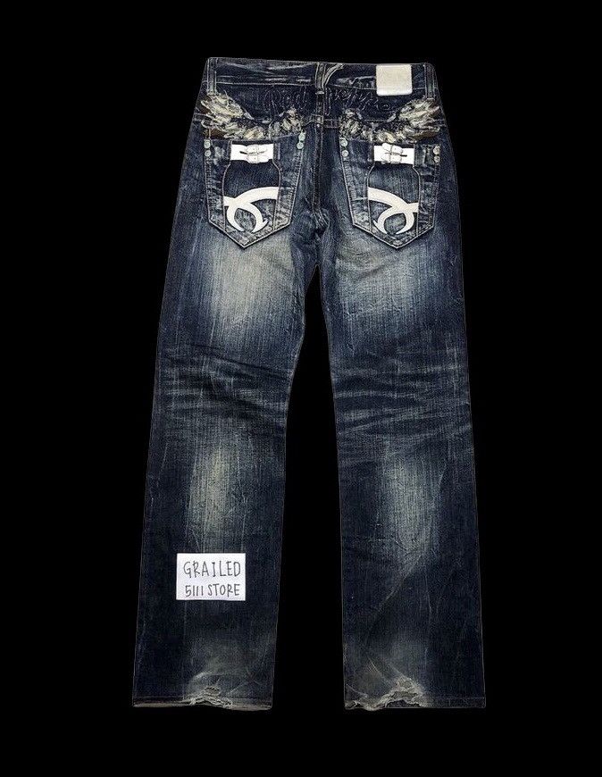 Japanese Brand SPELL OUT BIG LOGO RED PEPPER DENIM Size US 32 / EU 48 - 1 Thumbnail