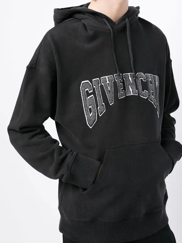 Givenchy Givenchy FW22 Flocked Patch Hoodie Matthew Williams Size US S / EU 44-46 / 1 - 2 Thumbnail