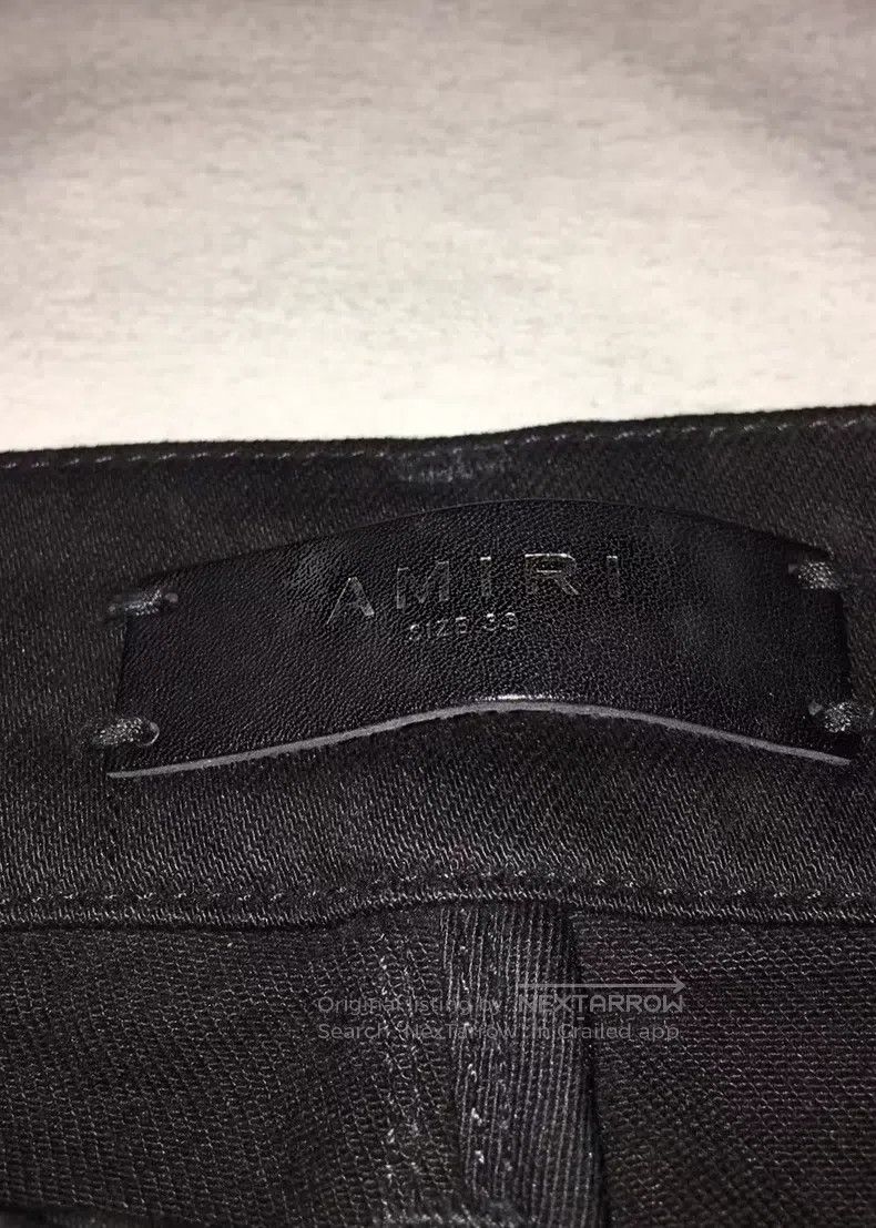 Amiri Amiri Men's knee hole denim pants all-match pure black 33 Size US 33 - 4 Thumbnail