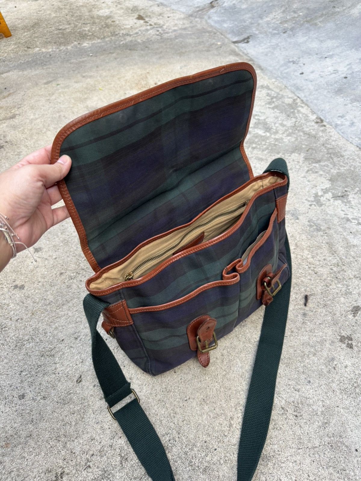 Polo Ralph Lauren Vintage Polo by Ralph Lauren 90's Black Watch Plaid Bag Size ONE SIZE - 3 Thumbnail