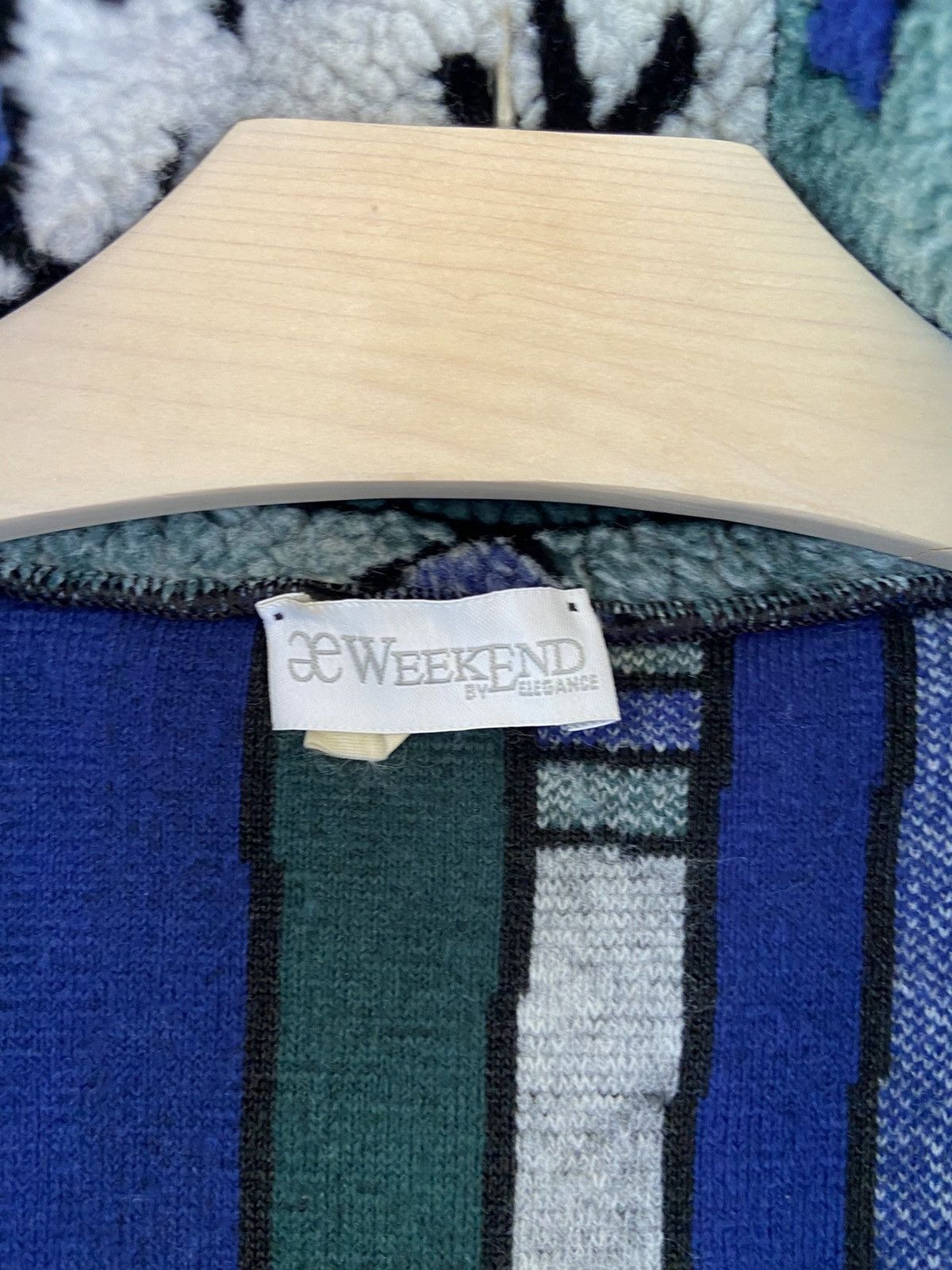 Other × Vintage AE WEEKENDS ABSTRACT FLEECE SHERPA JACKET Size US L / EU 52-54 / 3 - 6 Thumbnail