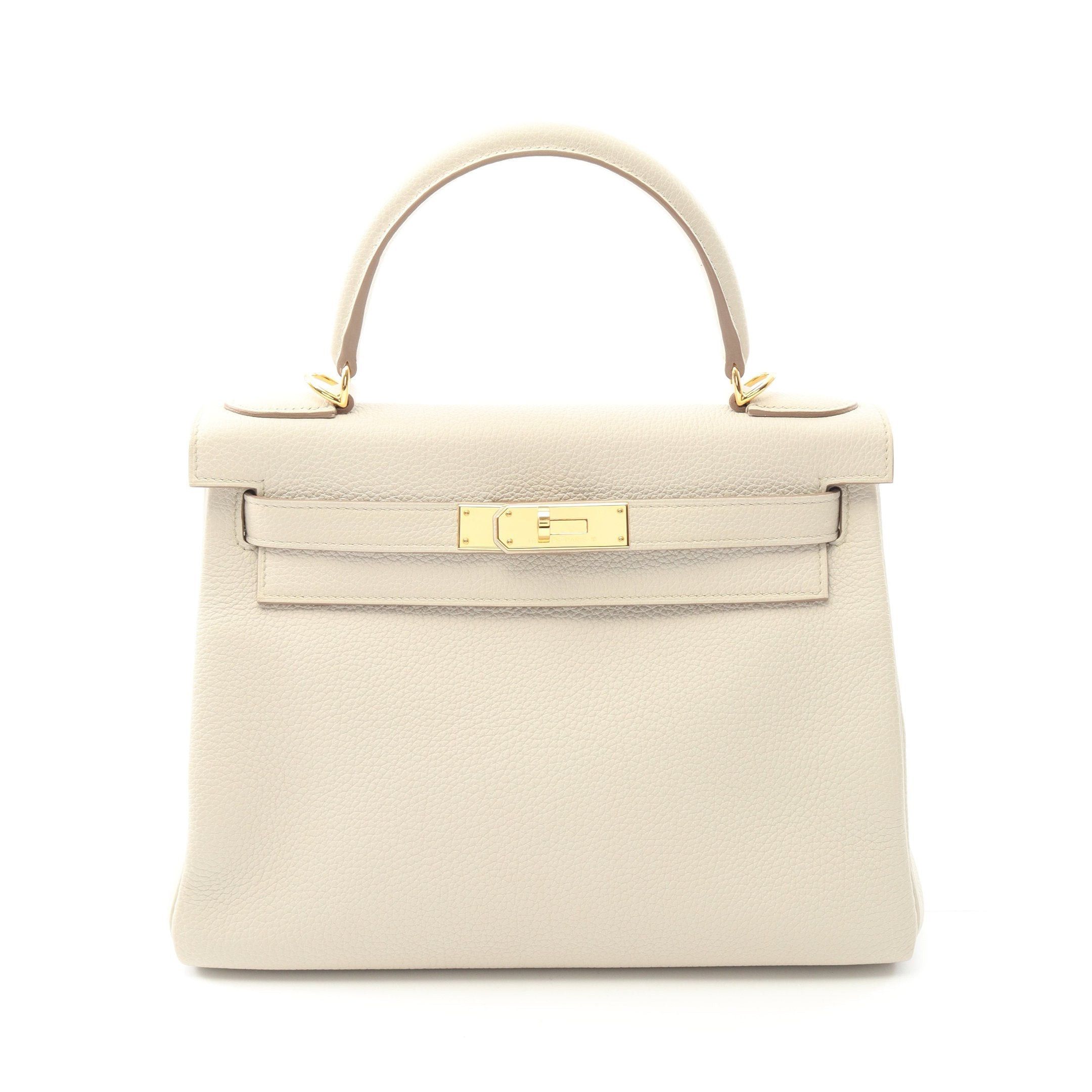 Hermes Hermes Kelly28 Betton Handbag Togo Off White Gold Hardware Inner Stitch U Stamp Size ONE SIZE - 1 Thumbnail
