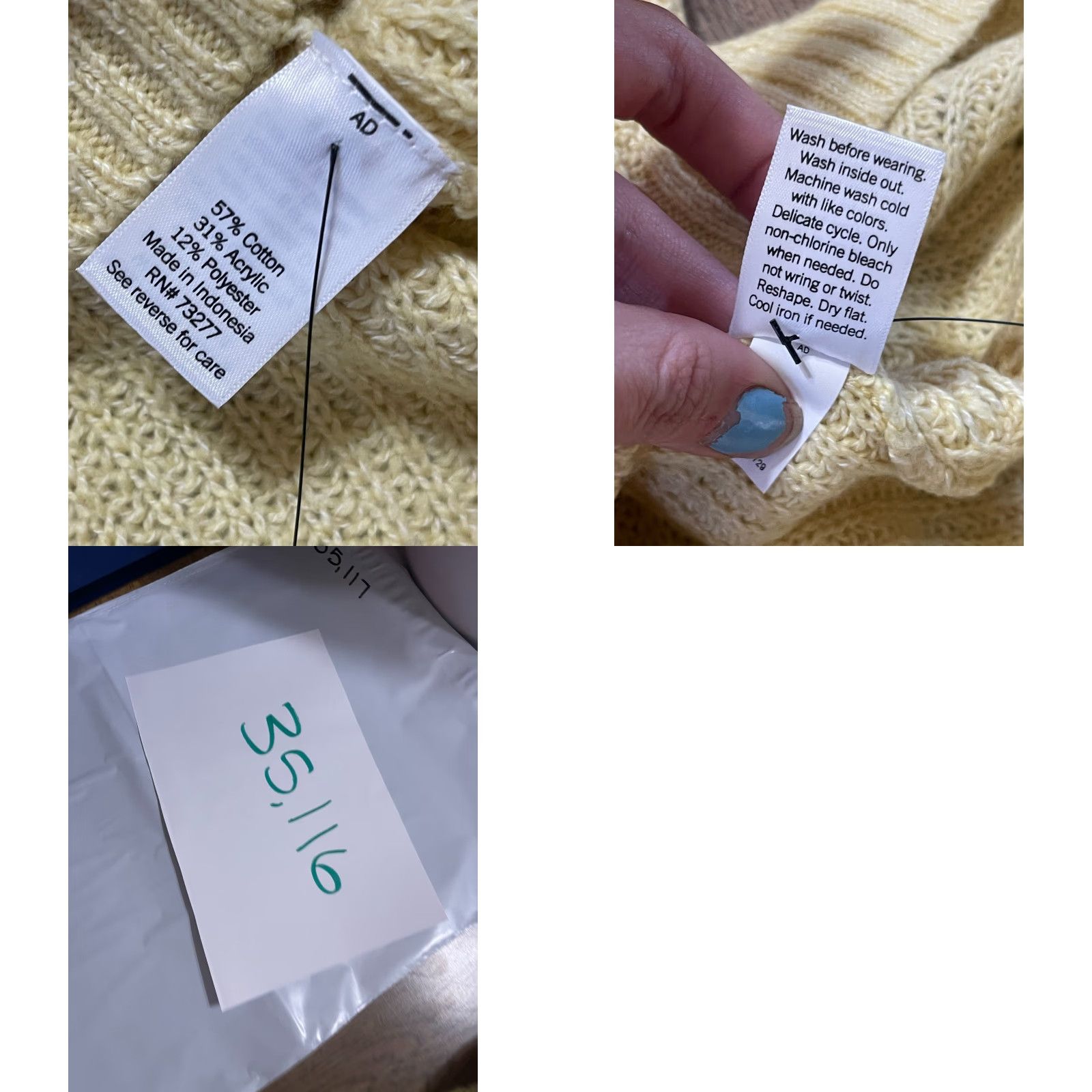 Vintage Sonoma Sweater Women's Large Yellow Knit Pullover Crew Neck Knitting Casual Regular Pullover Size L / US 10 / IT 46 - 8 Thumbnail