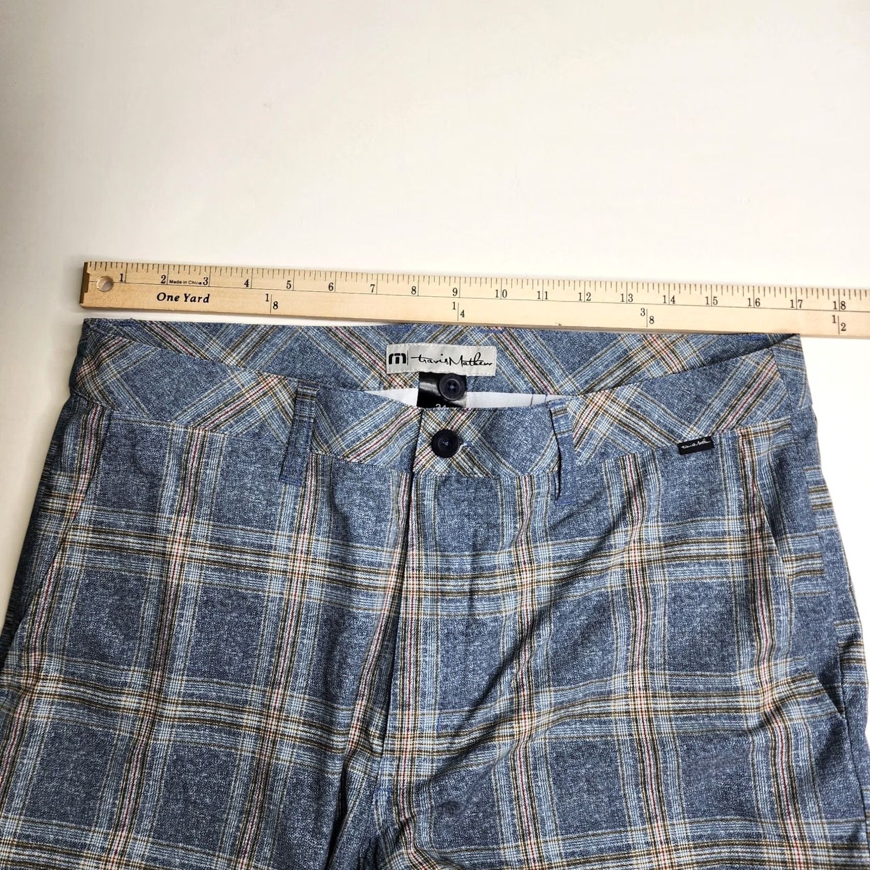 TravisMathew Travis Mathew Golf Chino Plaid Preppy 10" Inseam Size 34 Mens Black Size US 34 / EU 50 - 4 Thumbnail