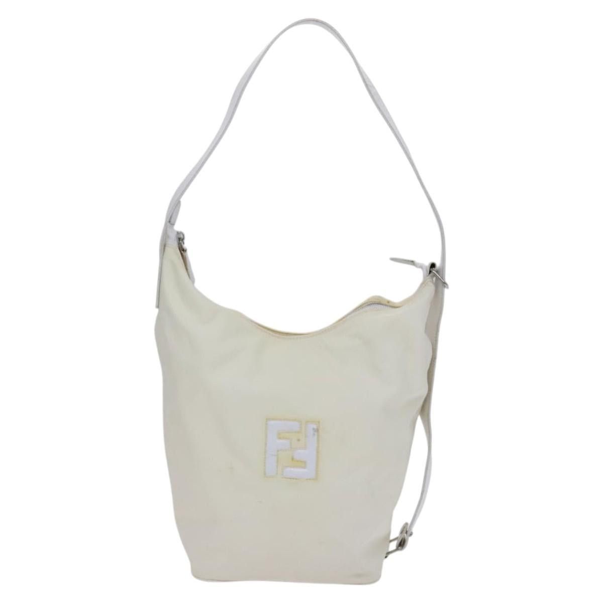 Fendi FENDI Shoulder Bag Nylon Leather Beige White Silver Size ONE SIZE - 2 Thumbnail