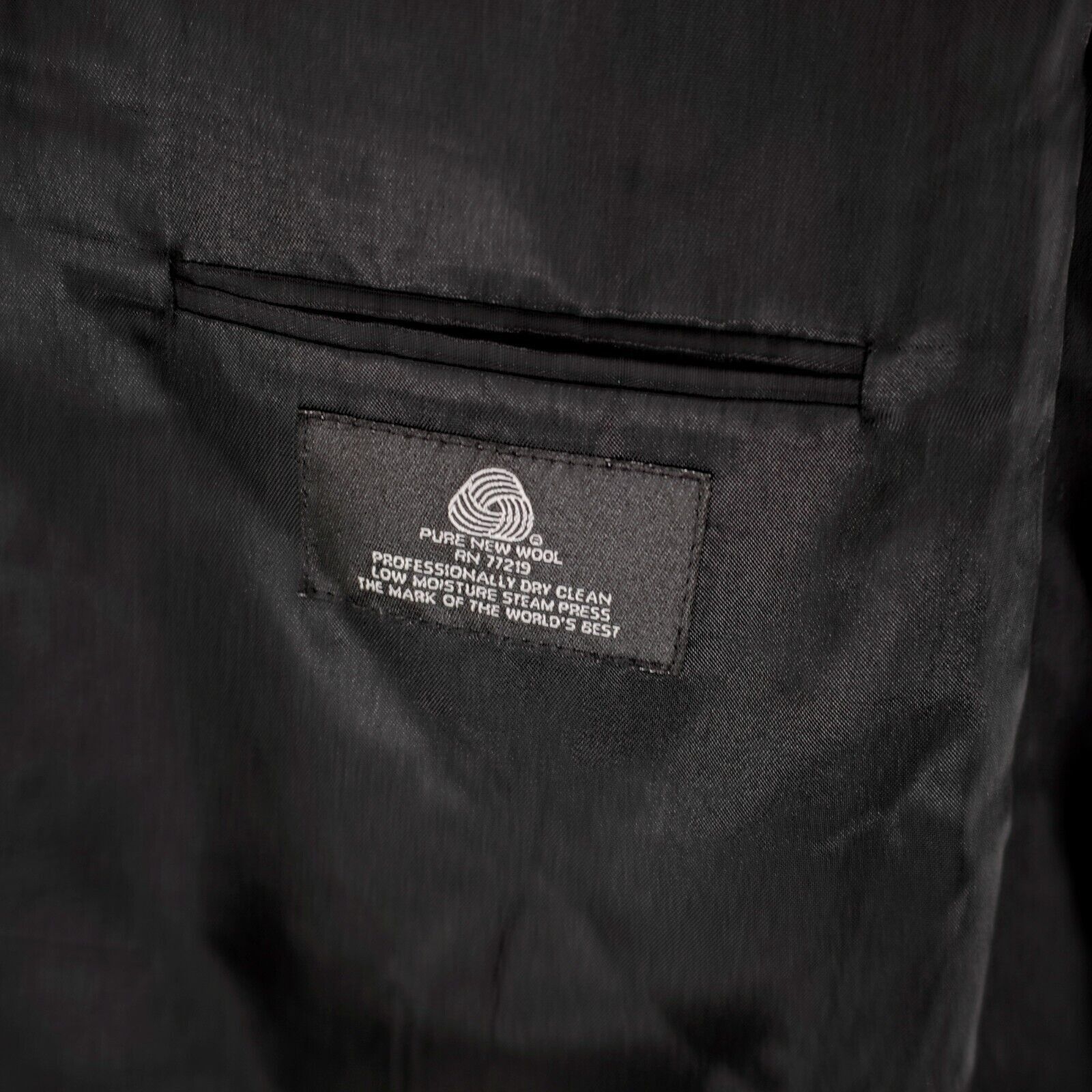 Pronto Uomo Pronto Uomo Comfort Stretch Worsted Wool Black 56L Portly 2 Size 54L - 10 Thumbnail
