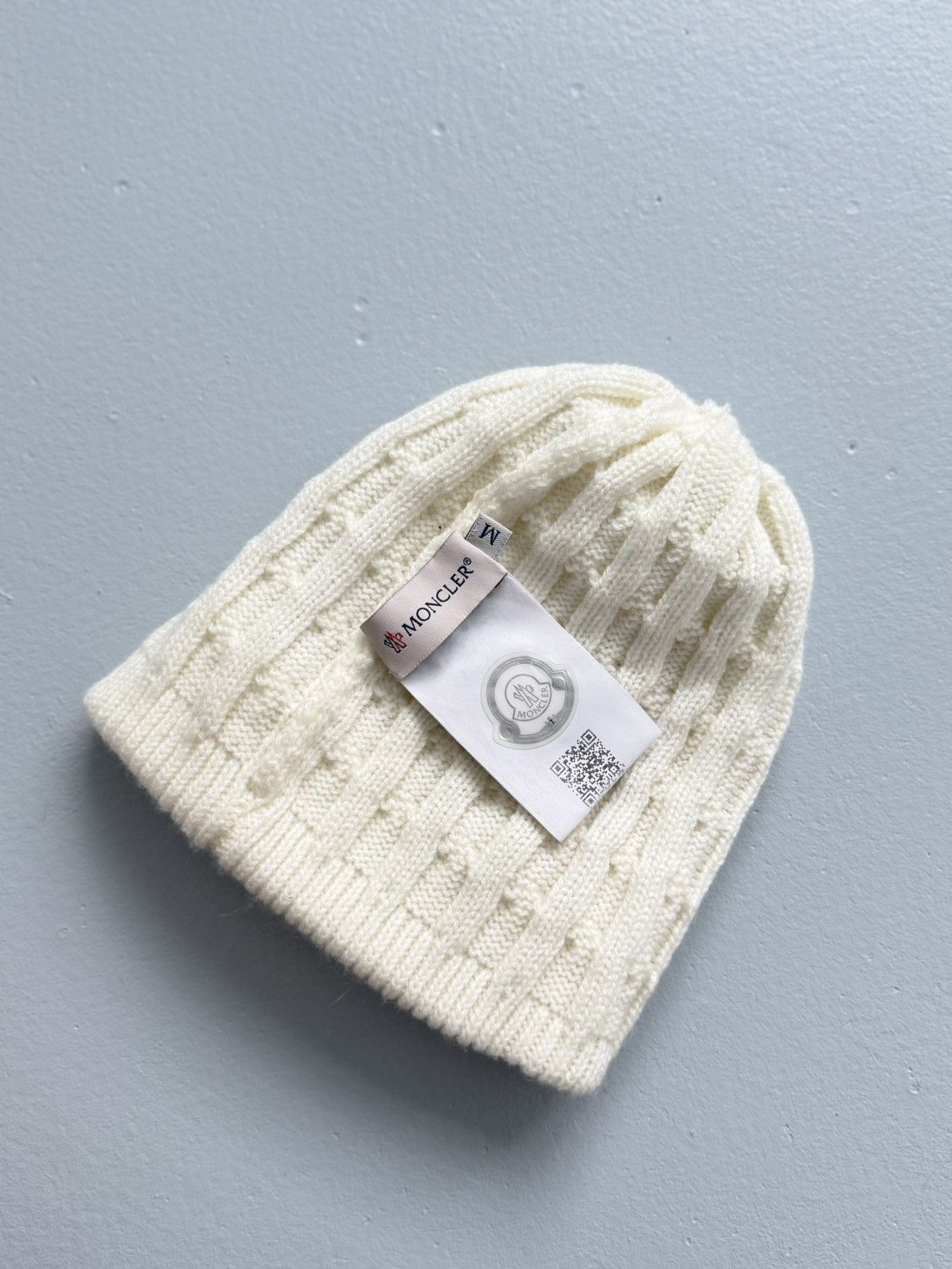 Moncler Moncler Beanie Knit Ivory Hats Ledies Size ONE SIZE - 9 Thumbnail