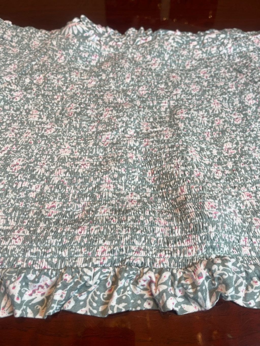 Loft LOFT Beach Floral Smocked Off the Shoulder Top Cottagecore L Size L / US 10 / IT 46 - 3 Thumbnail