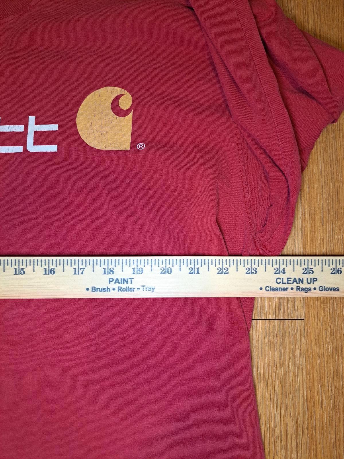 Carhartt Carhartt Logo Long Sleeve Shirt Mens Red XL Cotton Size US XL / EU 56 / 4 - 6 Thumbnail