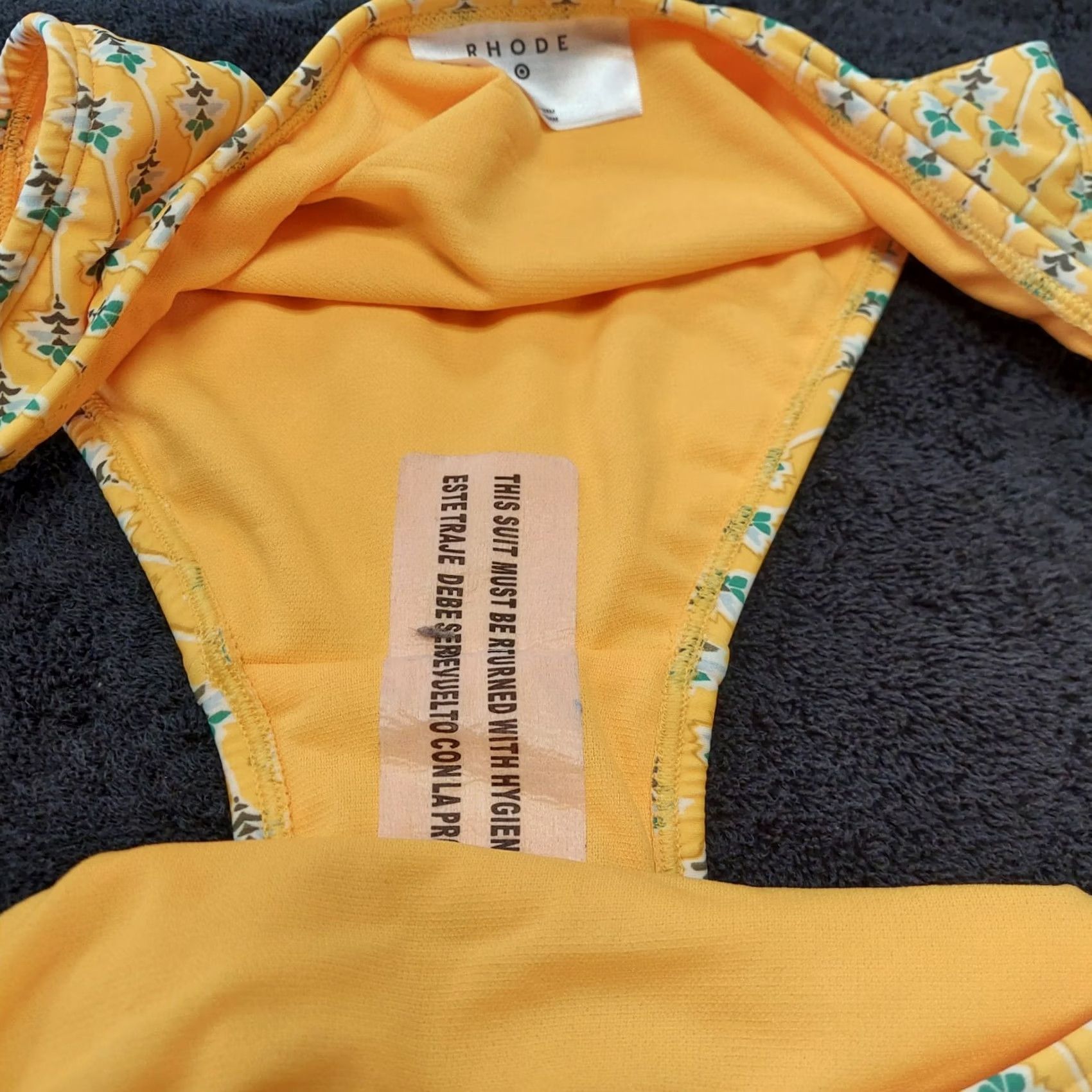 Vintage Target Rhode Bikini Bottoms XXl Yellow Floral Low Rise Cheeky Swimwear Juniors Two Piece Bottoms N/A Size 40" / US 18 - 3 Thumbnail