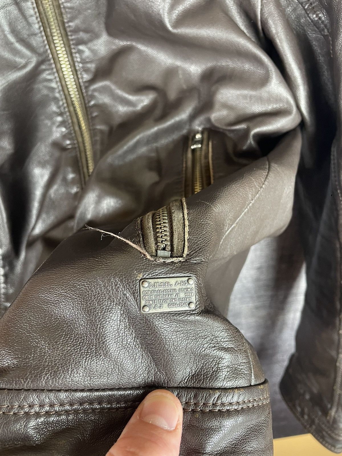 Diesel DIESEL BIKER LEATHER JACKET Size US XL / EU 56 / 4 - 5 Thumbnail