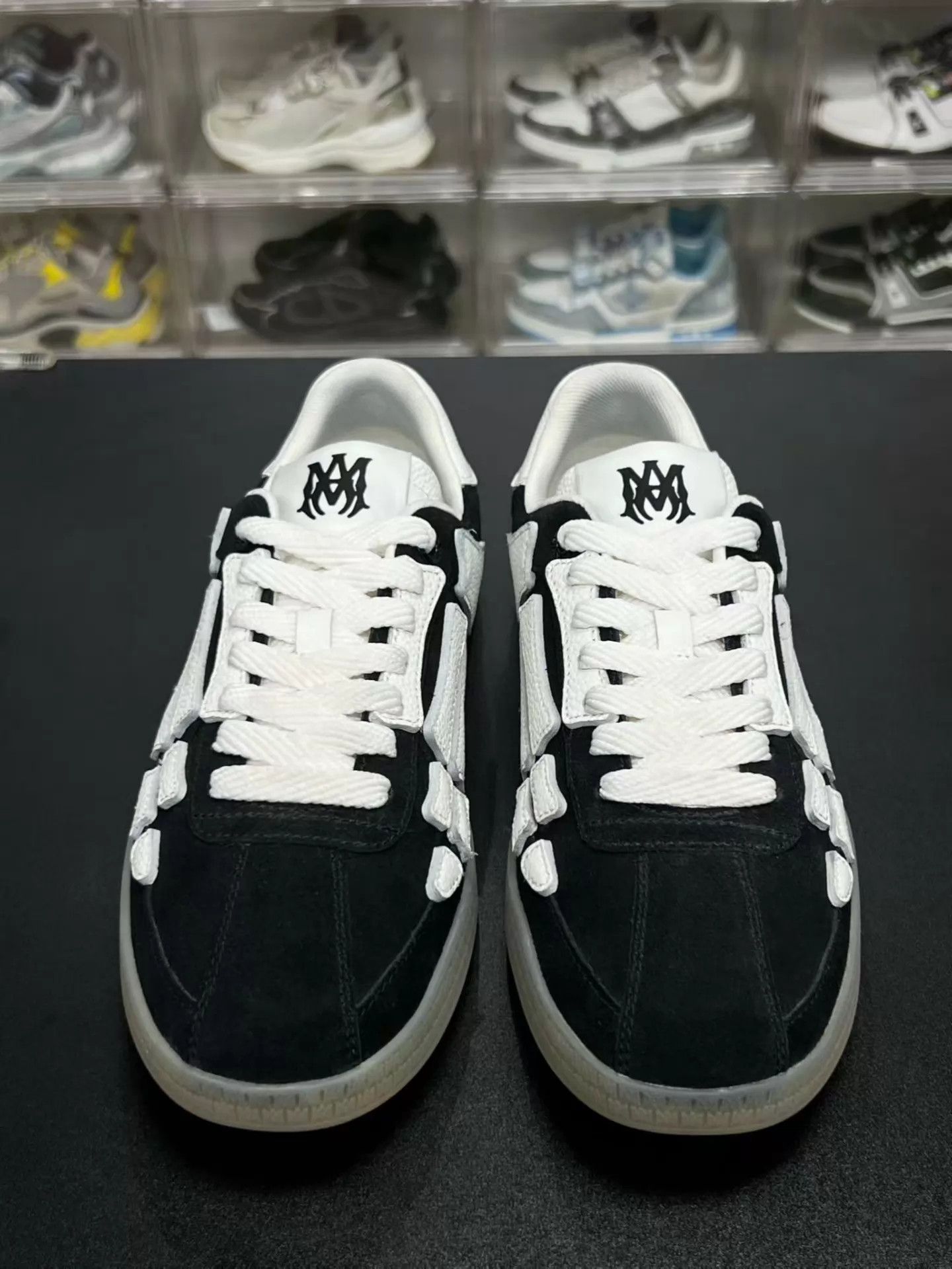 Amiri AMIRI PACIFIC Suede Bone Sneaker 42 Black/White Near New Rare Size US 9 / EU 42 - 2 Thumbnail