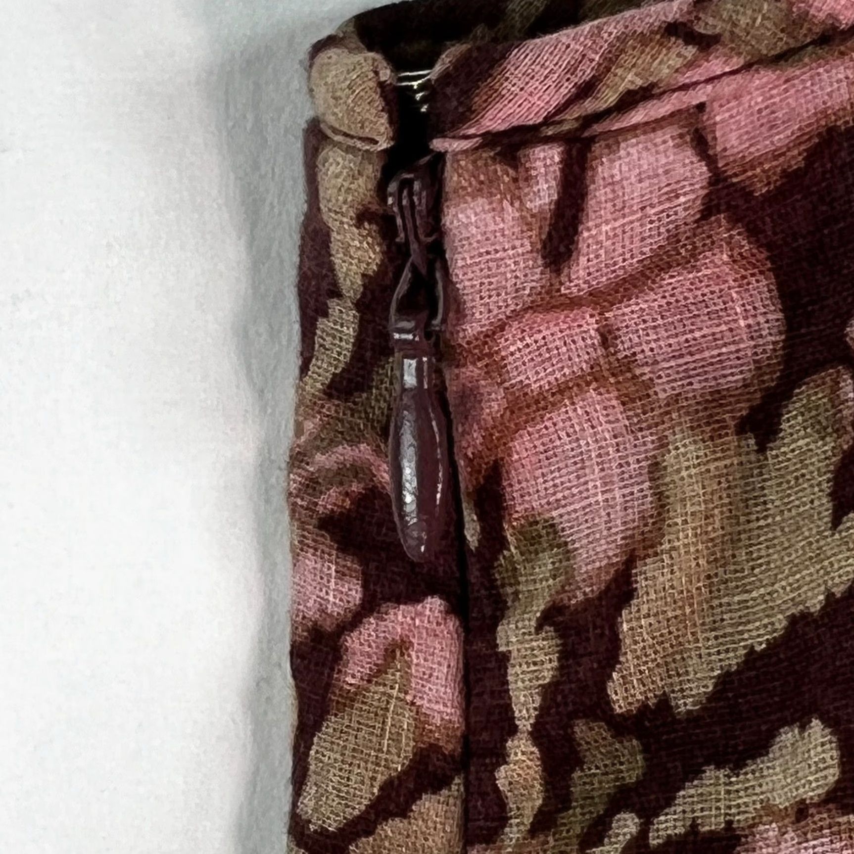 CO Liz & Co Womens Cotton Floral Lined Side Zip Casual Brown A Line Skirt Size 14 Size 36" / US 14 / IT 50 - 4 Thumbnail