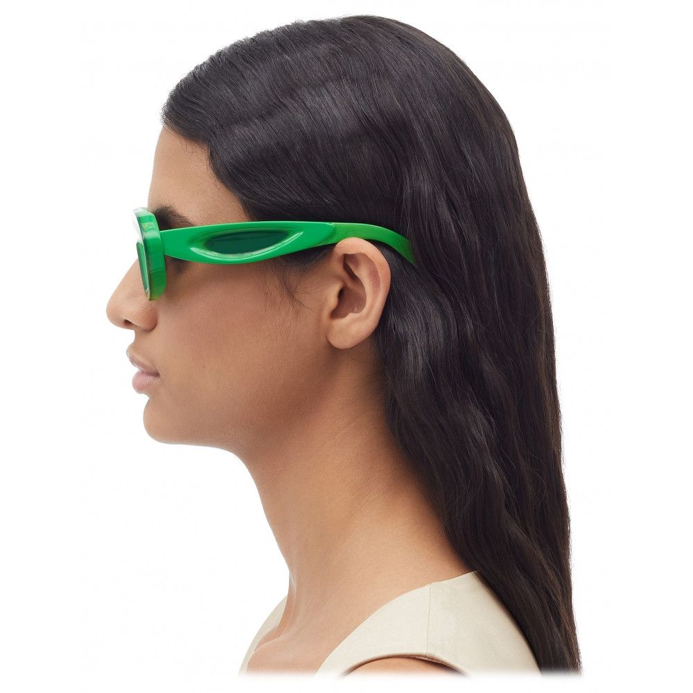 Bottega Veneta Green Hue BV1202S Acetate Cat Eye Sunglasses Size ONE SIZE - 3 Thumbnail