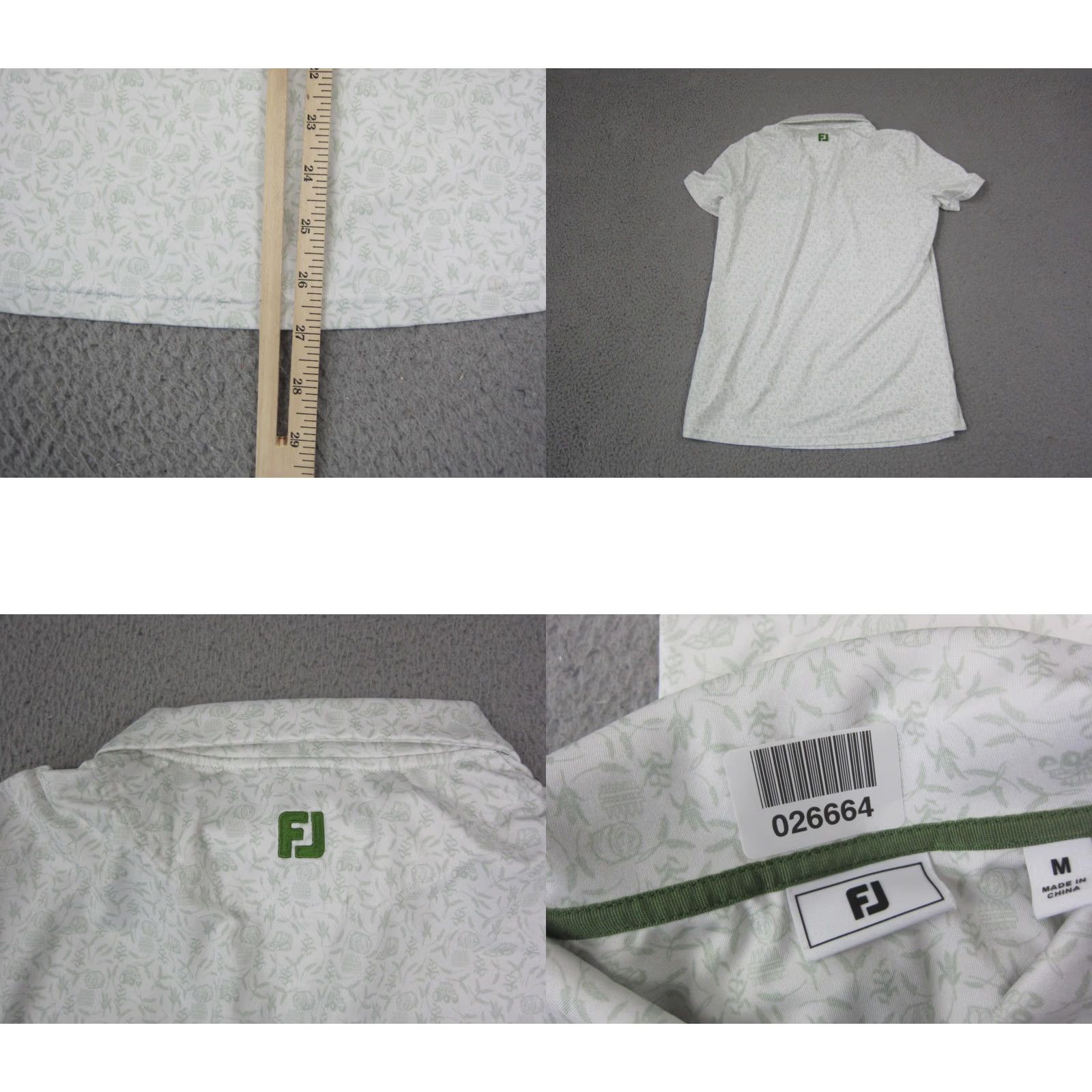 Footjoy FootJoy Polo Shirt Womens M White Green 90s Classic Casual Short Sleeve Polo Shirt Size M / US 6-8 / IT 42-44 - 8 Thumbnail