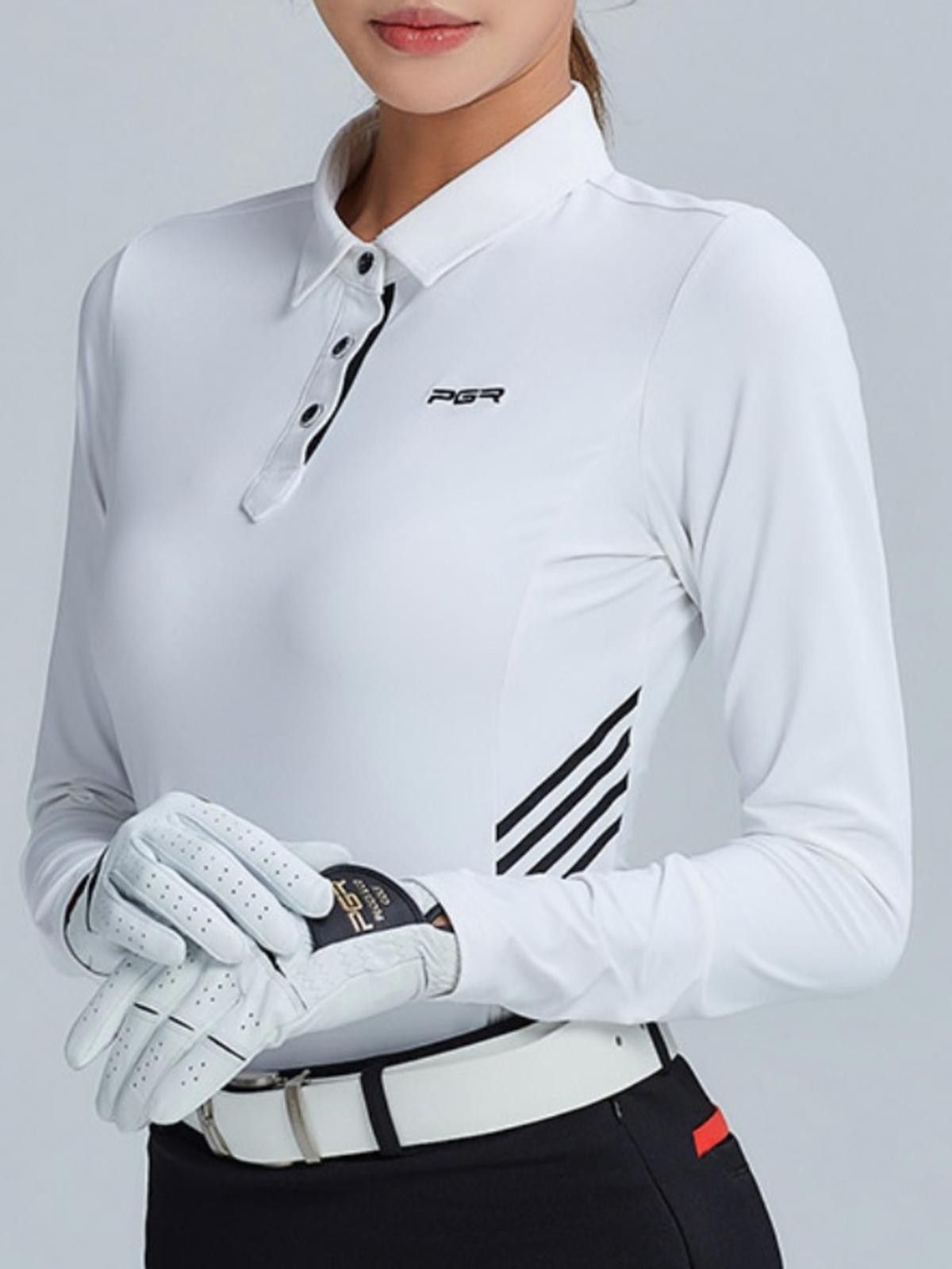 Other PGR Golf / Long Sleeve Collared Shirt GT-4237 / White XL Size XL / US 12-14 / IT 48-50 - 1 Thumbnail