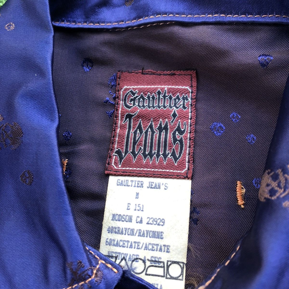 Designer × Jean Paul Gaultier Jean Paul Gaultier Skull Satin Vest Size US M / EU 48-50 / 2 - 11 Thumbnail