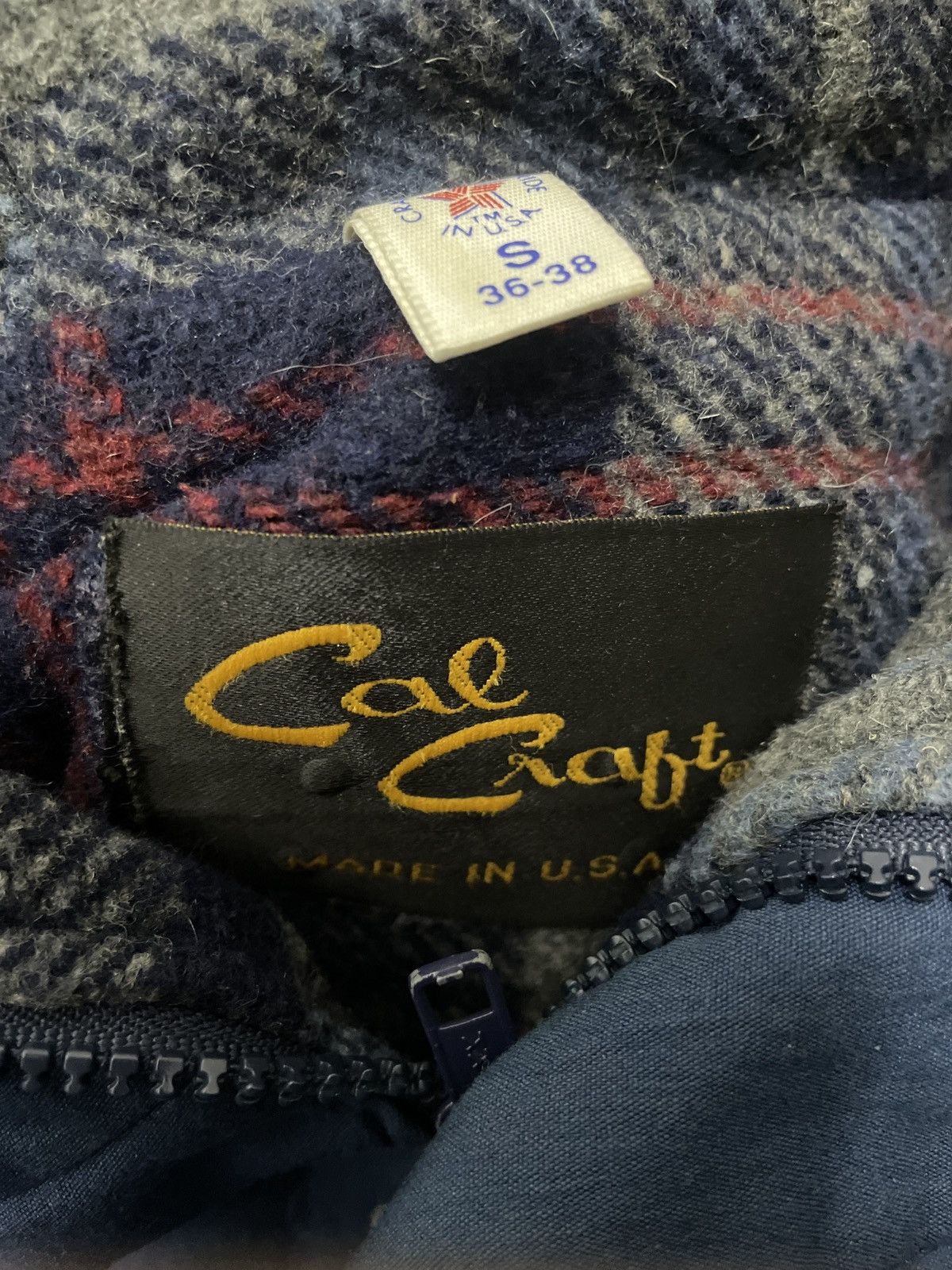 Vintage 90s Cal Craft Flannel Lined Chore Choat Size US S / EU 44-46 / 1 - 9 Thumbnail