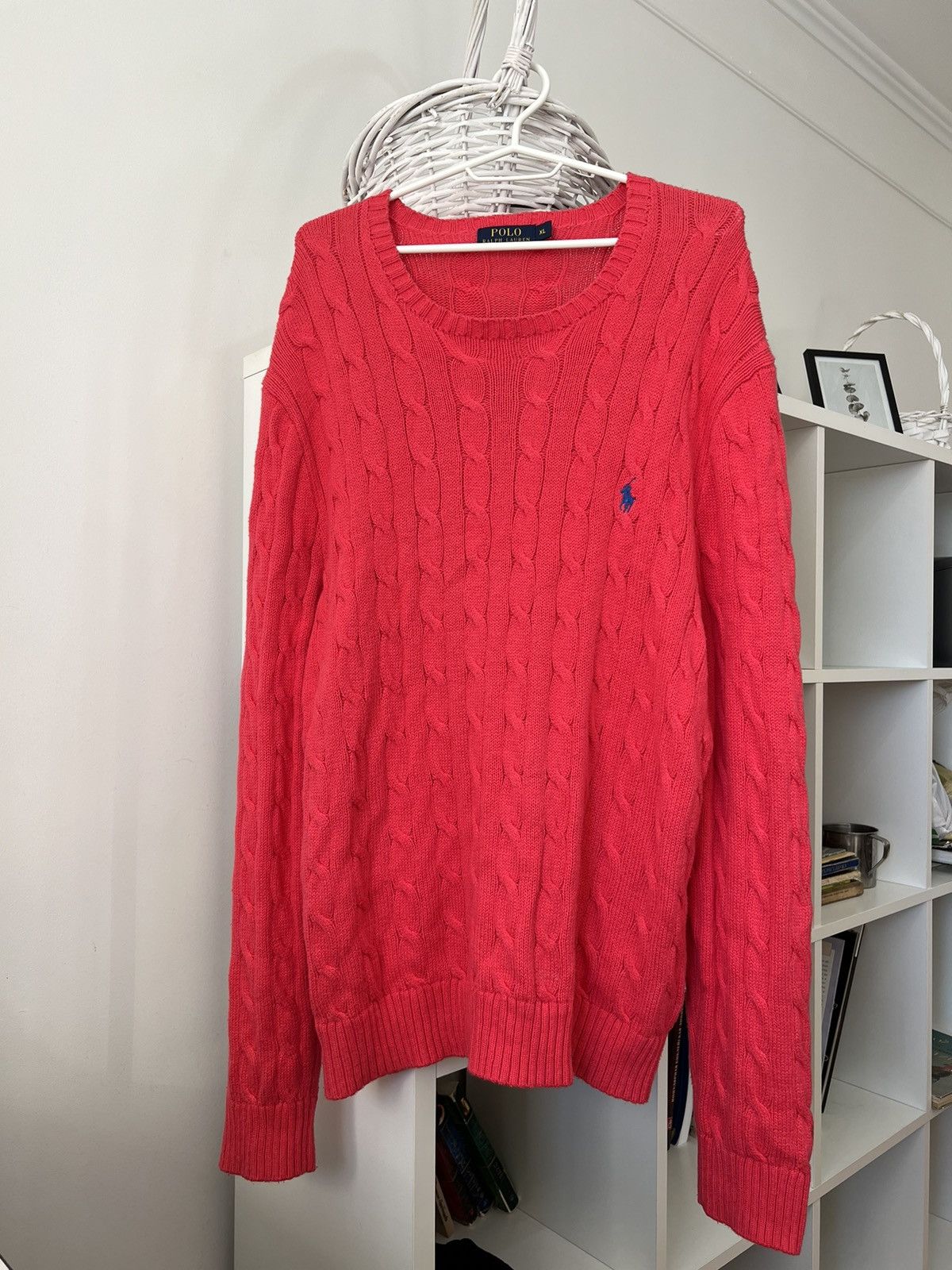 Polo Ralph Lauren × Ralph Lauren Polo Ralph Lauren Cable Pink Knit Sweater Size US XL / EU 56 / 4 - 4 Thumbnail
