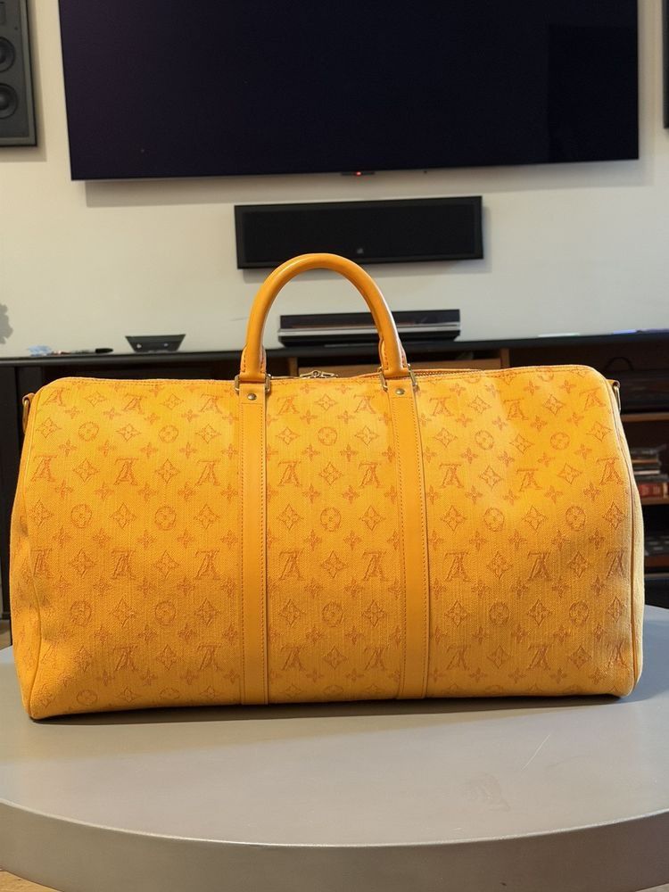 Louis Vuitton Denim Monogram Duffle Bag Keepall 50 Size ONE SIZE - 2 Thumbnail