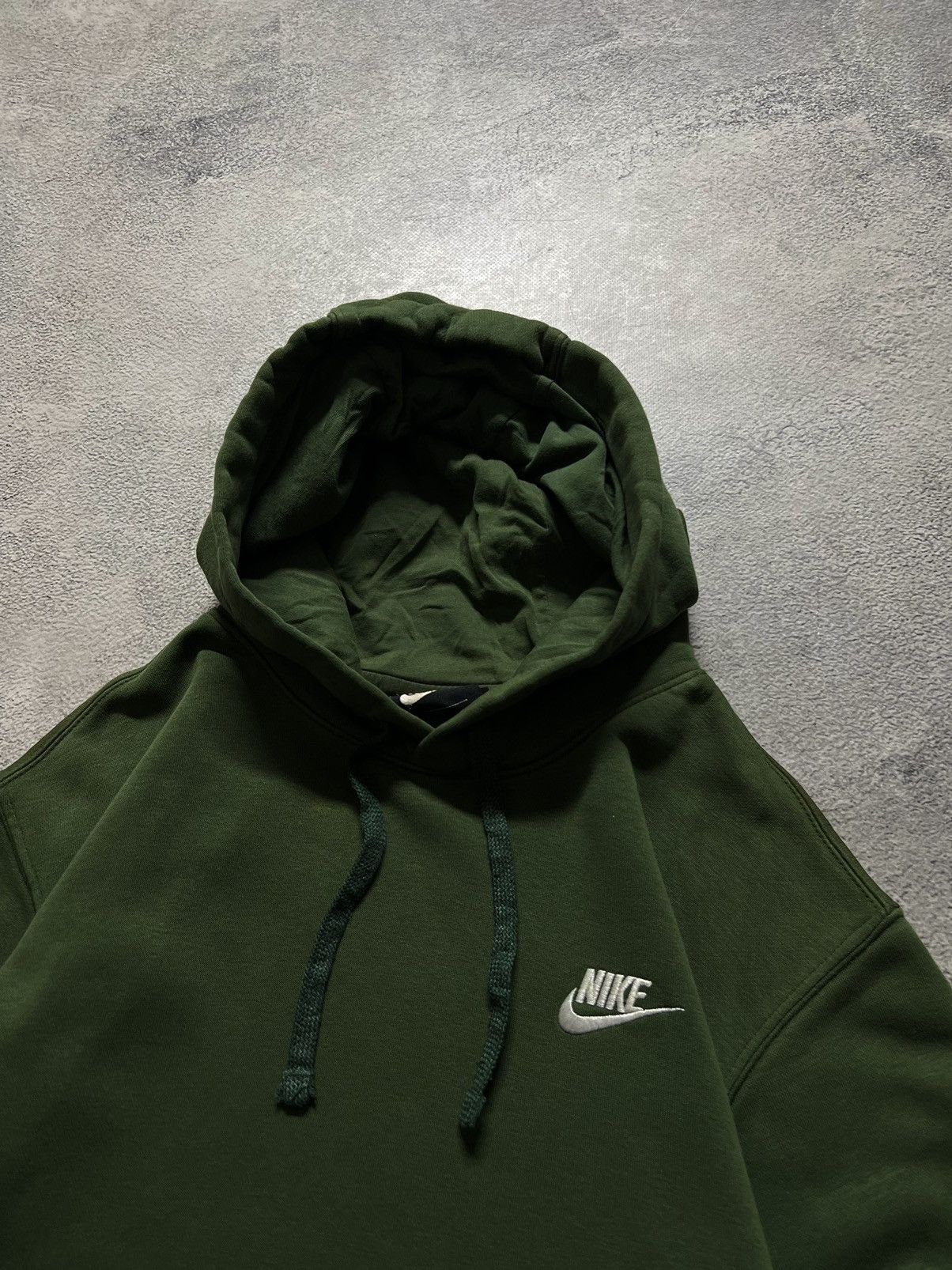 Nike × Vintage Vintage Y2k Nike NSW 💚 Mini Logo Hoodie Basic Green Size US S / EU 44-46 / 1 - 8 Thumbnail