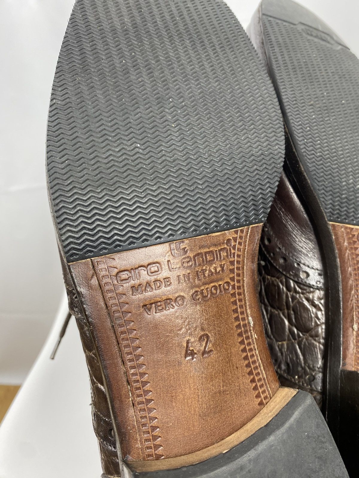 Other Ciro Lendini Oxford Brogues Croc Embossed Genuine Leather 42 Size US 9 / EU 42 - 8 Thumbnail