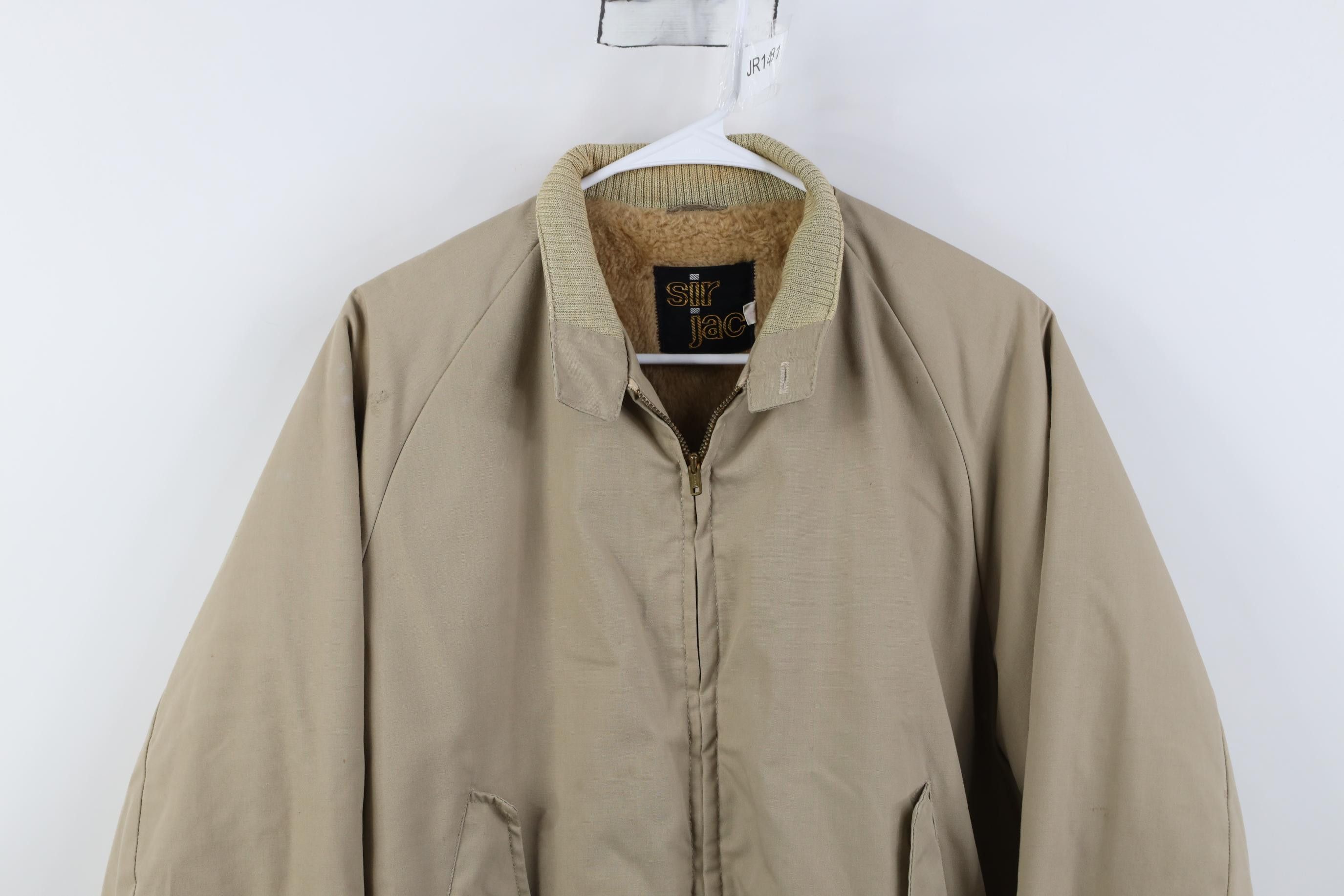 Vintage Vintage 70s Streetwear Fleece Lined Bomber Jacket Beige USA Size US XXL / EU 58 / 5 - 2 Thumbnail