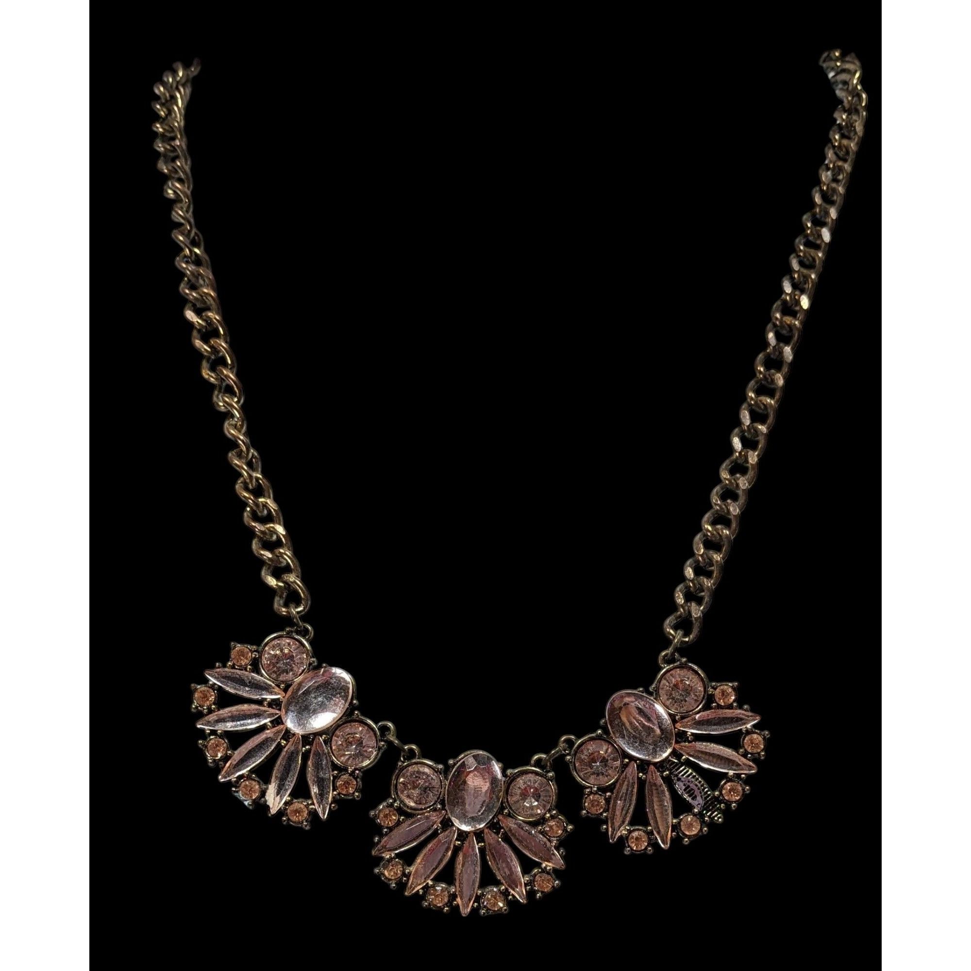 Other Funky Glam Y2K Style Floral Gemmed Statement Necklace (Missi Size ONE SIZE - 2 Thumbnail