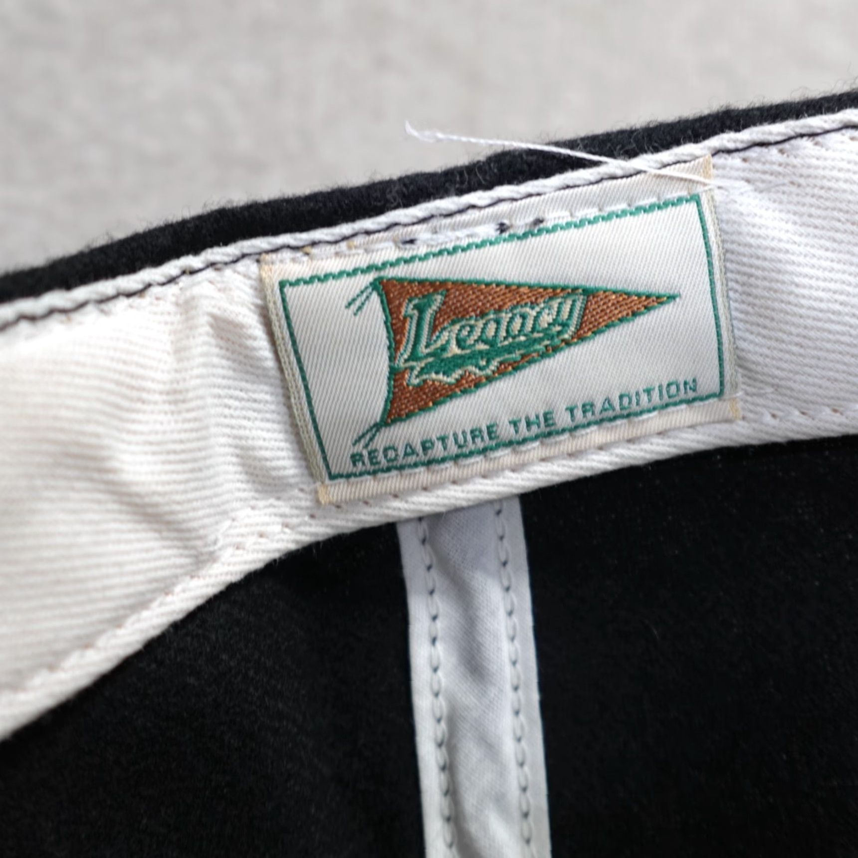 Our Legacy Legacy Baseball Hat Black Felt Patch Leather Strapback USA Made Mens One Size Black Felt Patch Baseball Cap Vintage Yes Size ONE SIZE - 5 Thumbnail