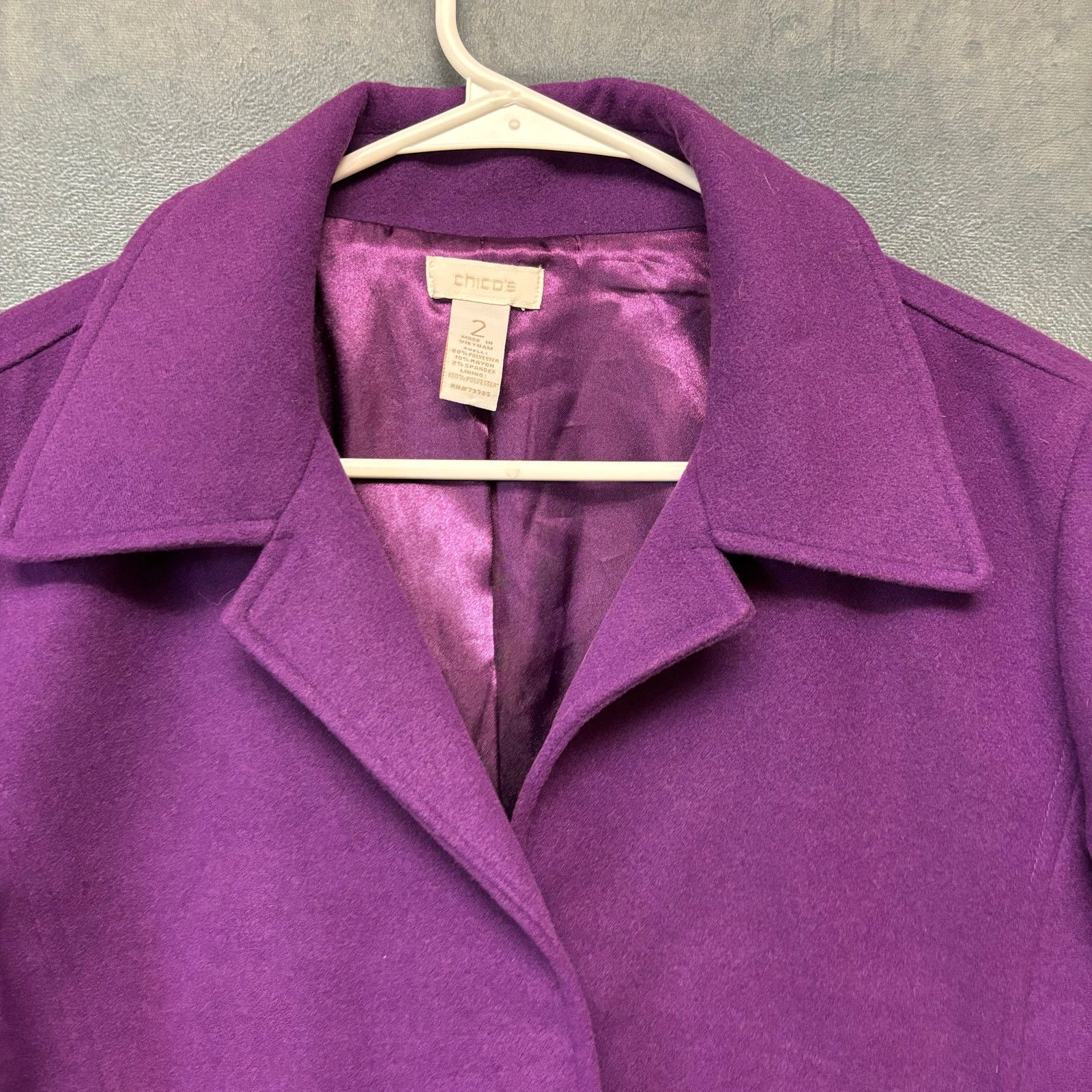 Other Chico's Purple Blazer Size 2 US Small Open Front Preppy Soft Size S / US 4 / IT 40 - 5 Thumbnail