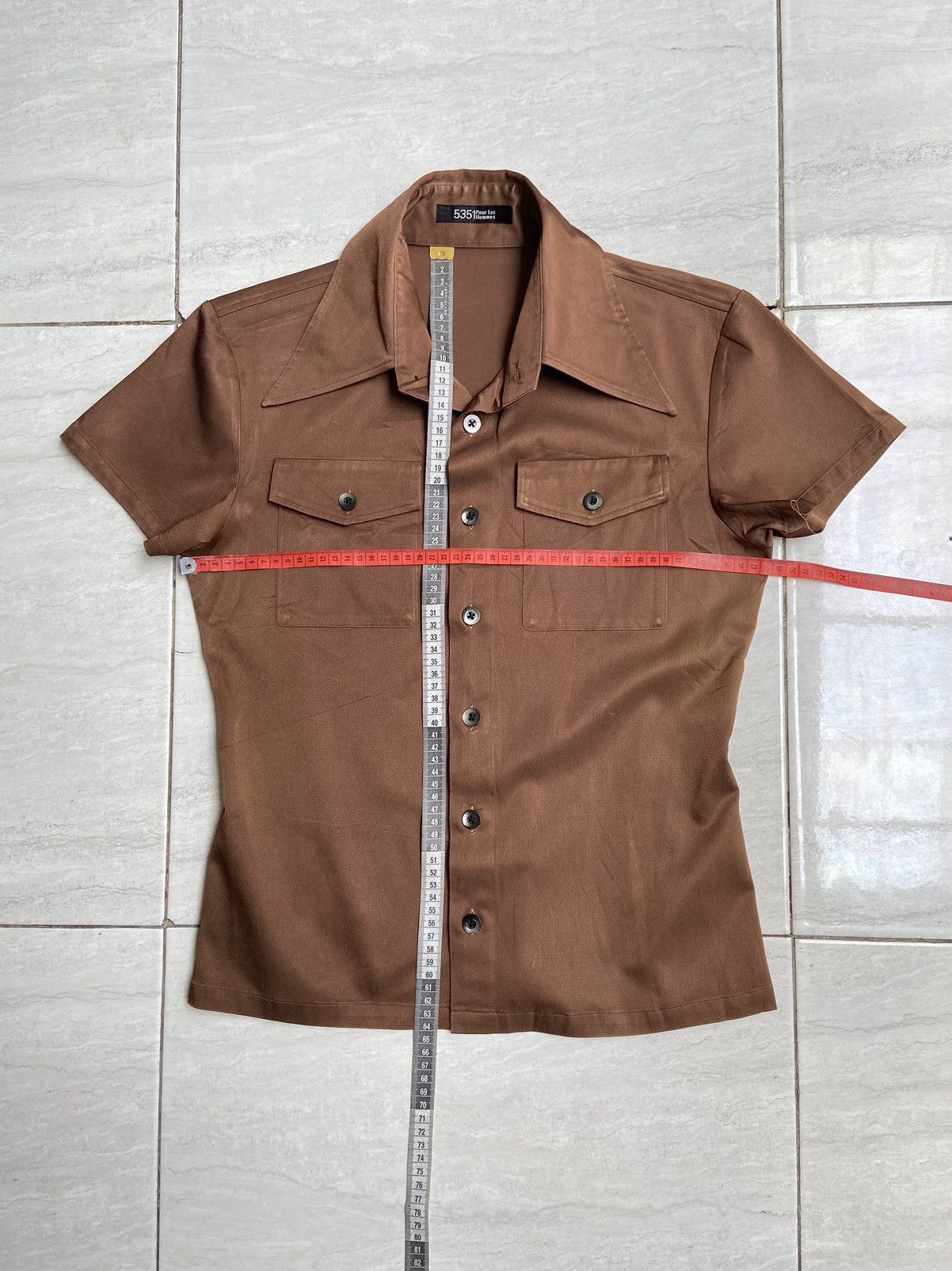 5351 POUR LES HOMMES 5351 Pour Les Hommes Brown Shirt Size US S / EU 44-46 / 1 - 7 Thumbnail