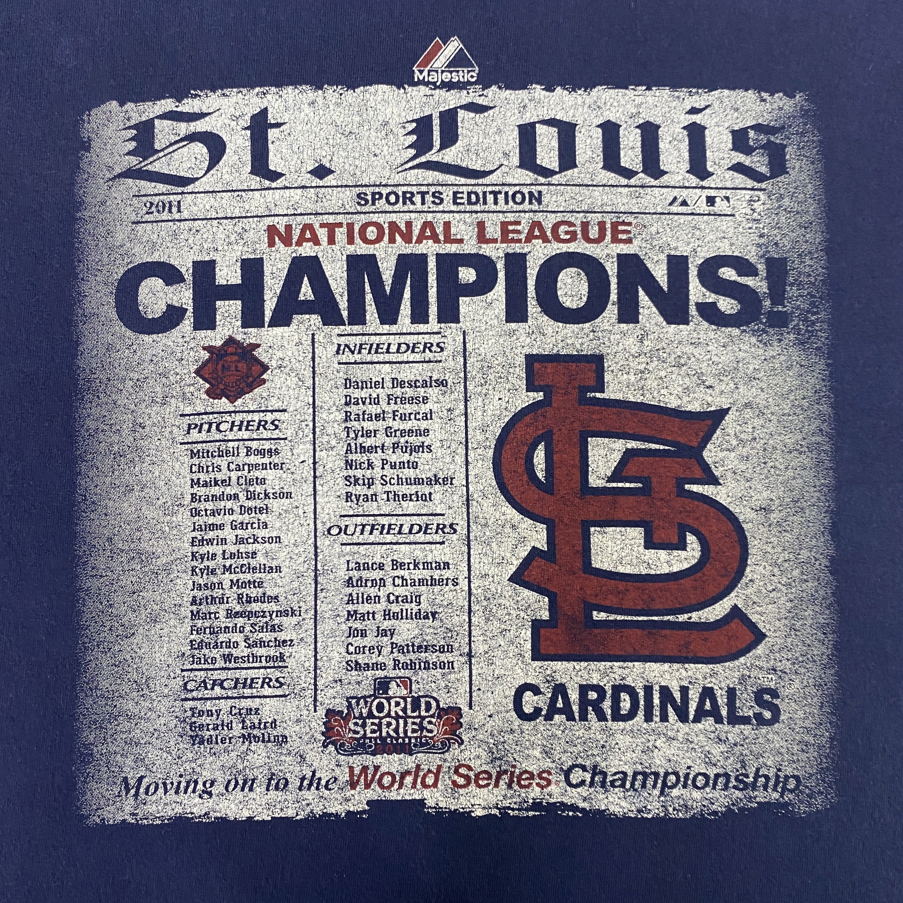 Majestic ST. Louis National League Champions MLB Shirt - K023 Size US L / EU 52-54 / 3 - 3 Thumbnail