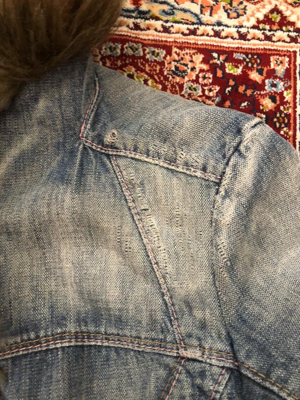 Miss Sixty Miss Sixty Vintage Afghan Denim Faux Fur Y2K Jacket small Size S / US 4 / IT 40 - 13 Thumbnail