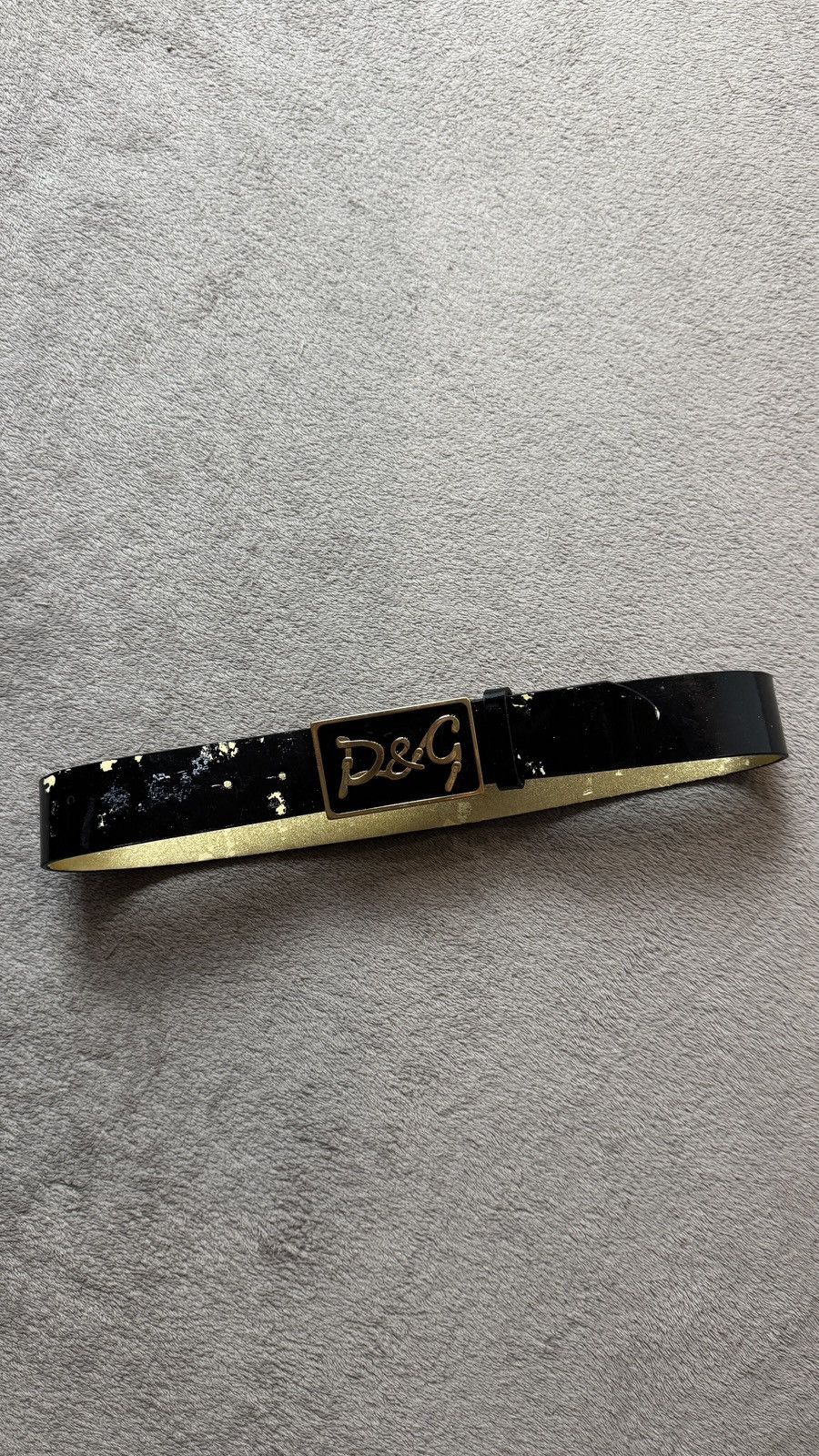 Dolce & Gabbana Vintage Leather Lacquer Belt Waist chanel ysl gucci y2k dior Size ONE SIZE - 1 Thumbnail