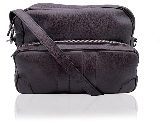 Gucci Gucci Brown Leather Unisex Reporter Messenger Crossbody Bag Size ONE SIZE - 1 Thumbnail