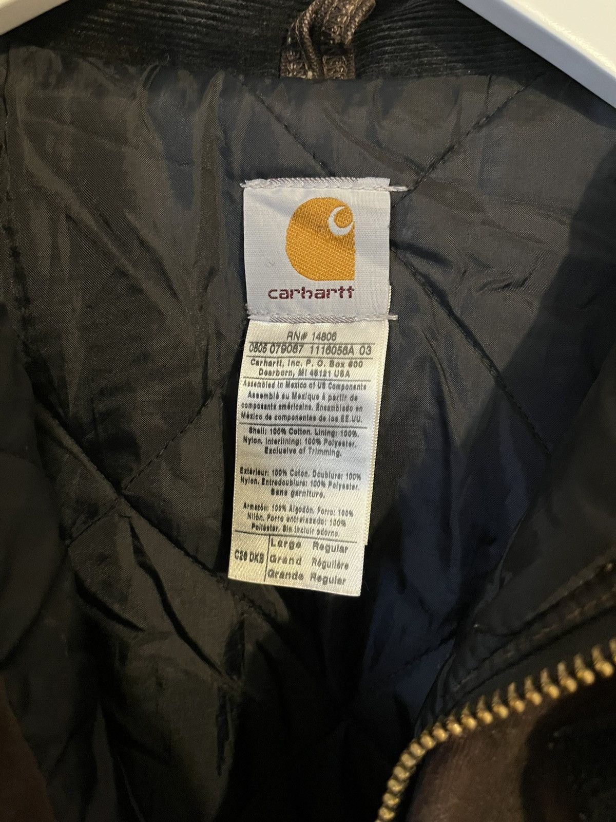 Carhartt × Japanese Brand Free Carhartt Traditional Coat LargeDuck Jacket Dark Brown Size US L / EU 52-54 / 3 - 6 Thumbnail
