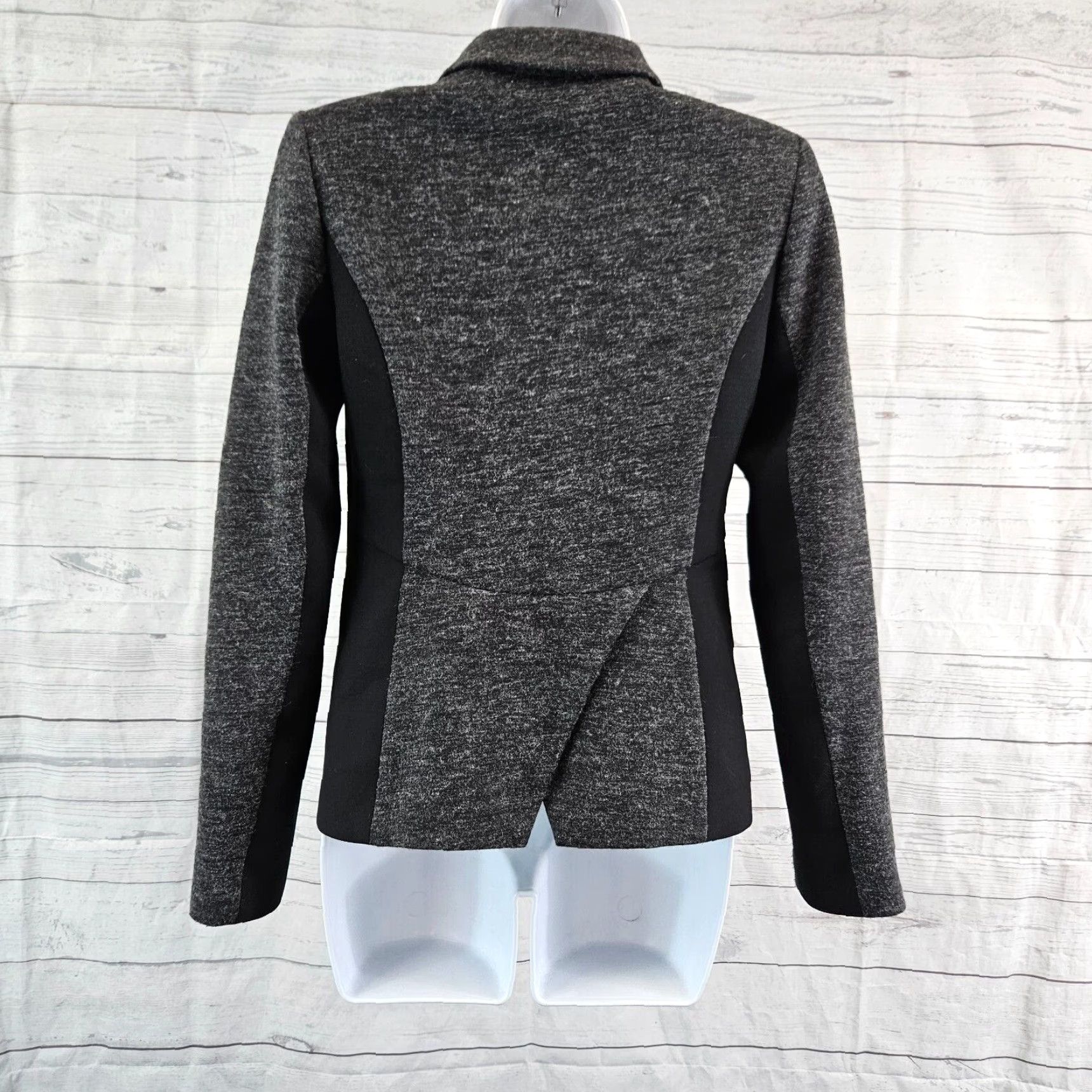Vintage Cartonnier Blazer Womens Sz 2 Black Button Front Long Sleeve Shirt Jacket Size XS / US 0-2 / IT 36-38 - 4 Thumbnail