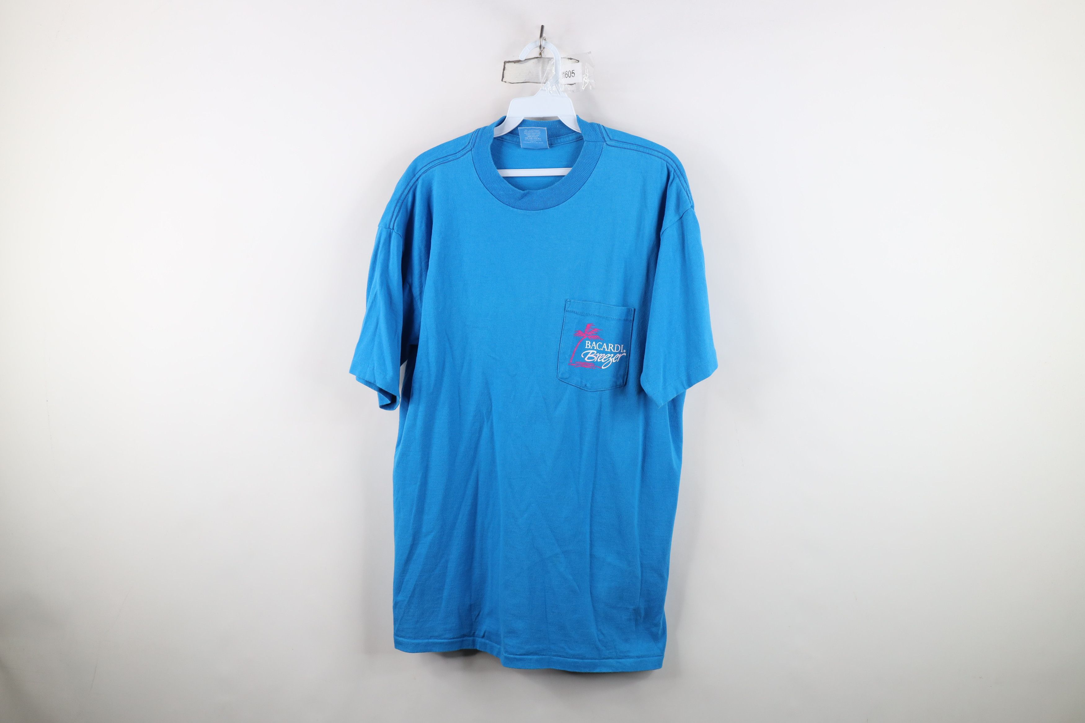 Vintage Vintage 90s Bacardi Rum Breezer Spell Out Pocket T-Shirt USA Size US XL / EU 56 / 4 - 1 Thumbnail