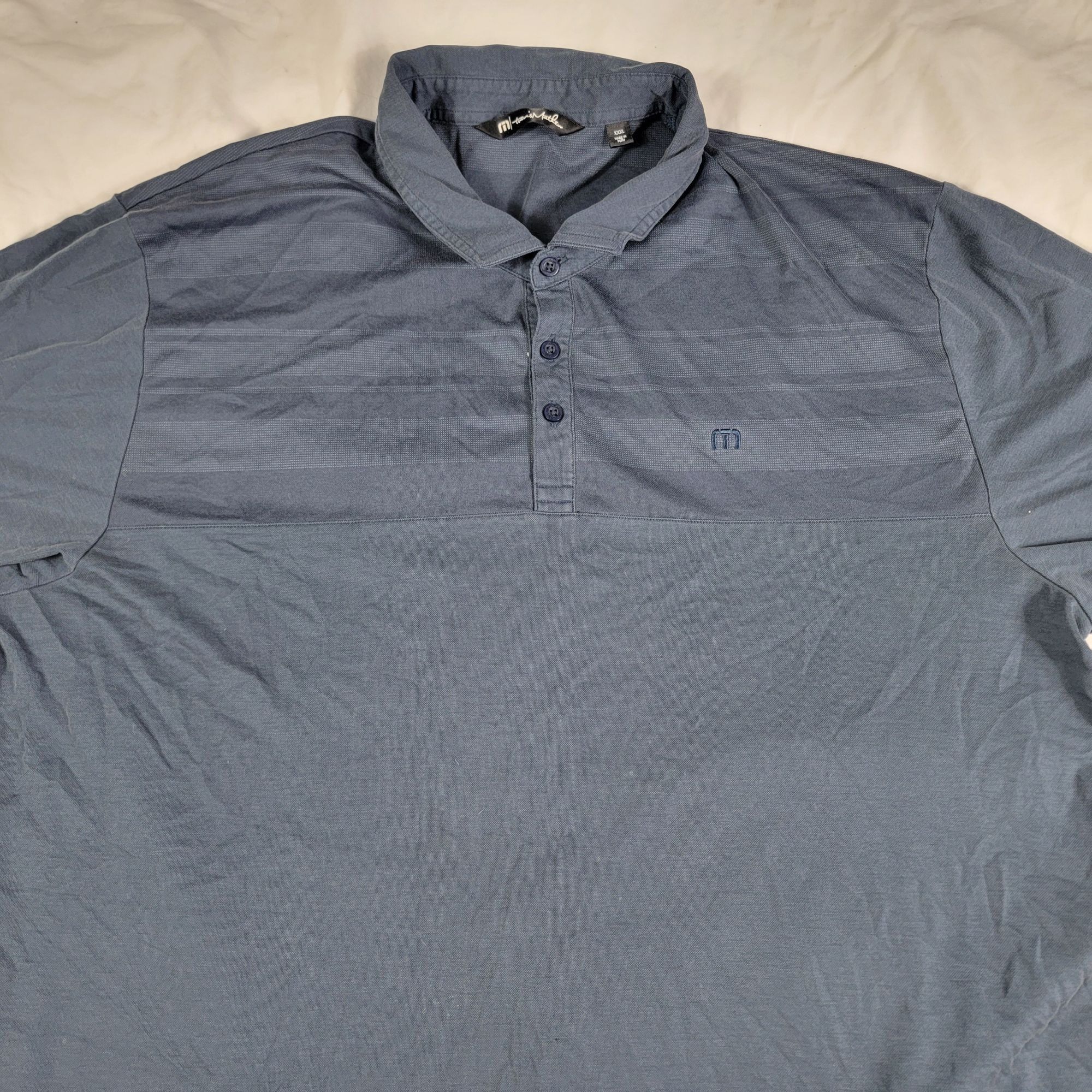 TravisMathew Travis Mathew Sweet Teets Mens 3XL Dark Blue Polo Shirt Pima Size US XXL / EU 58 / 5 - 3 Thumbnail