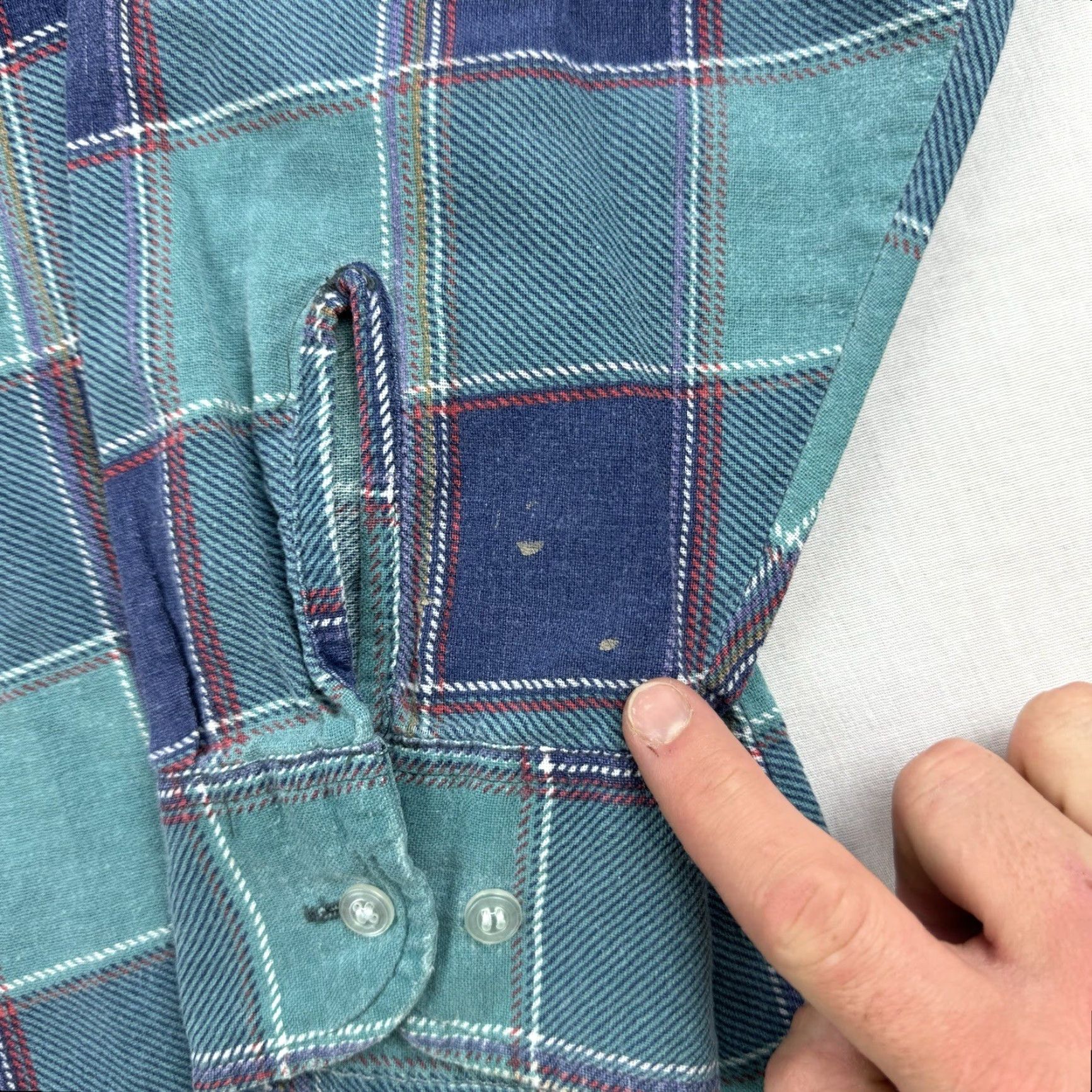Vintage VINTAGE Woodland Flannel Shirt Adult 2XL Blue Plaid 90s Grunge Workwear Mens Size US XXL / EU 58 / 5 - 7 Thumbnail