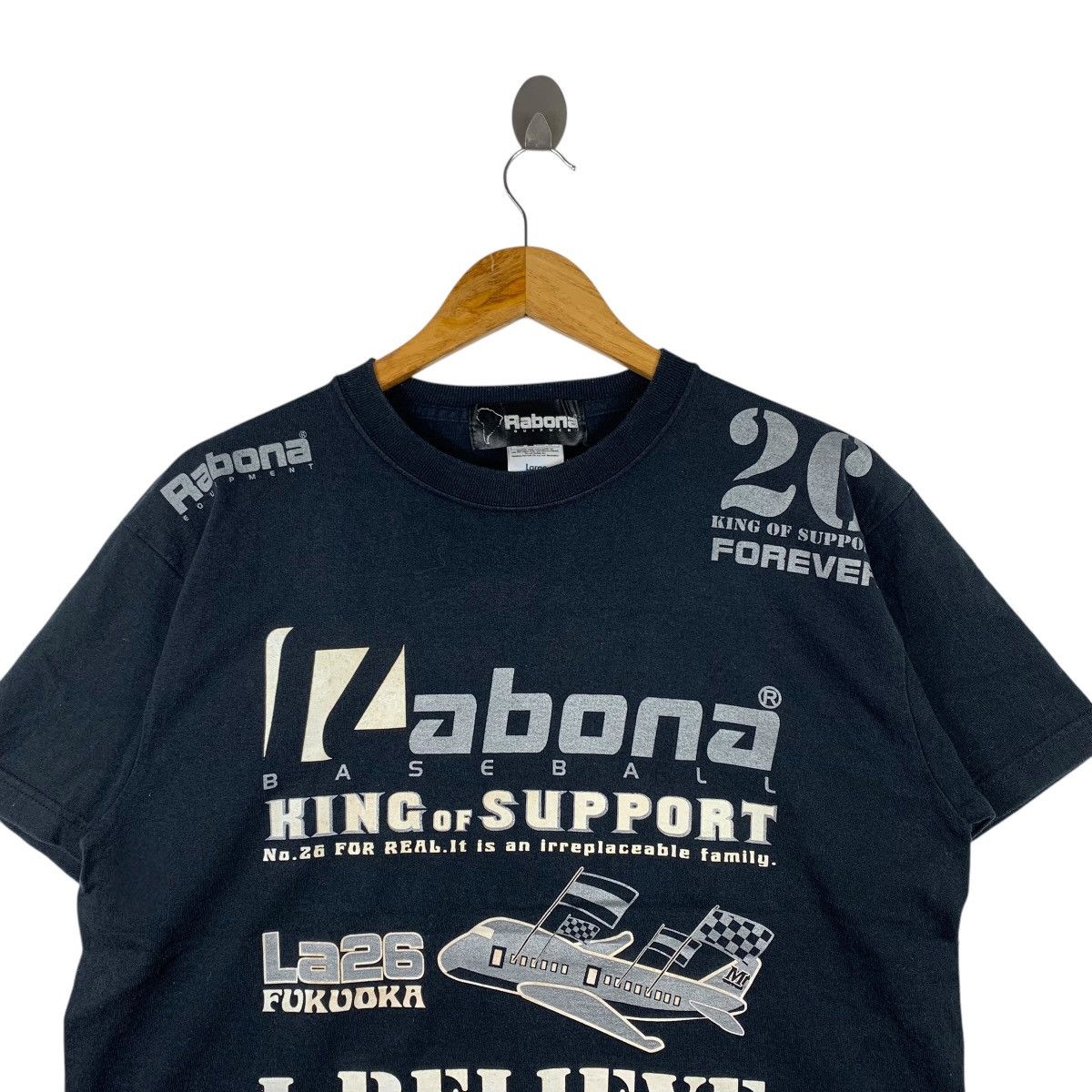 Vintage Fanatica RABONA Equipment Baseball King of Support Shirt Size US L / EU 52-54 / 3 - 2 Thumbnail